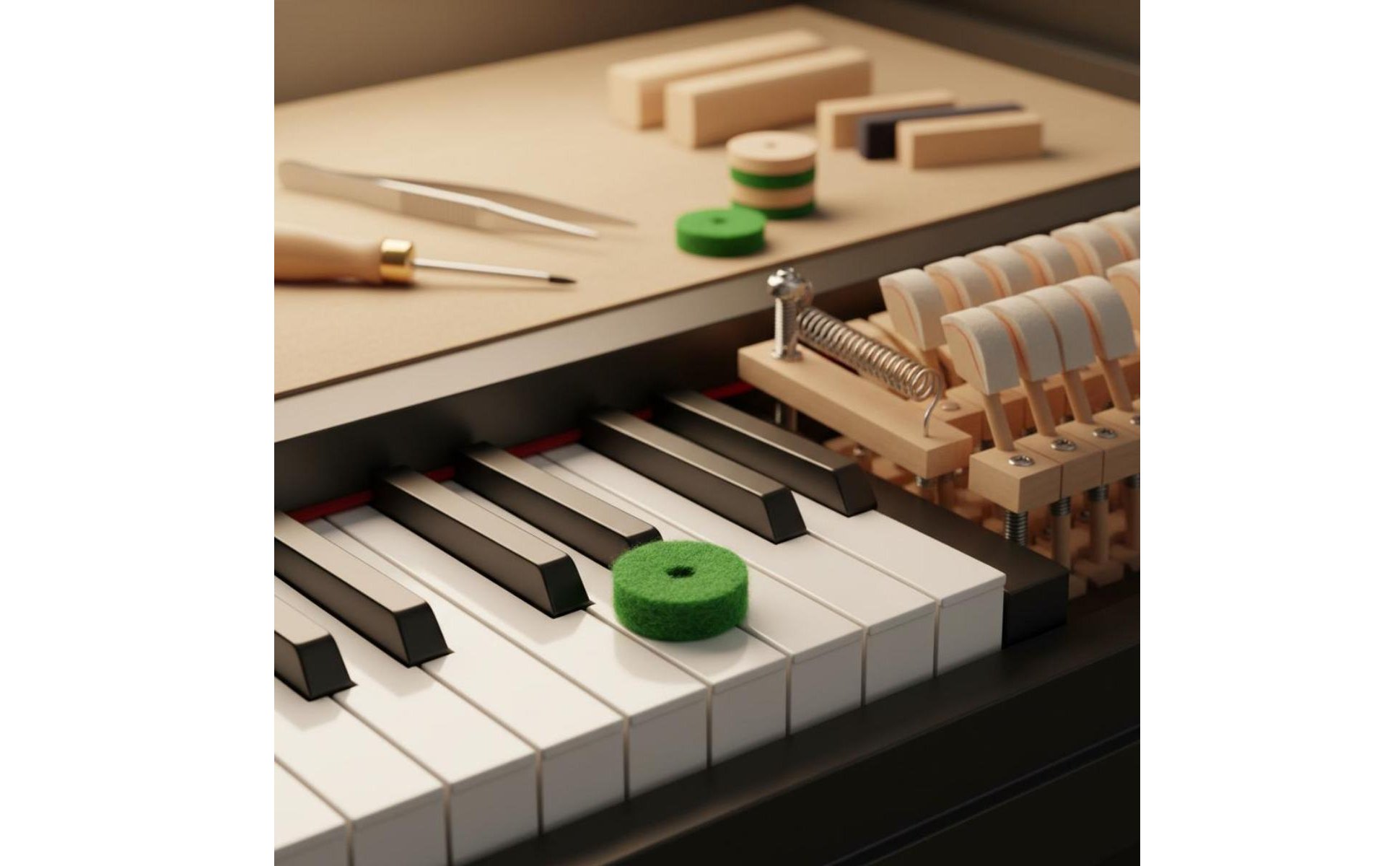 90 Pieces Wool Felt Washer Long-Lasting Piano Felt Washer Wear Resistant