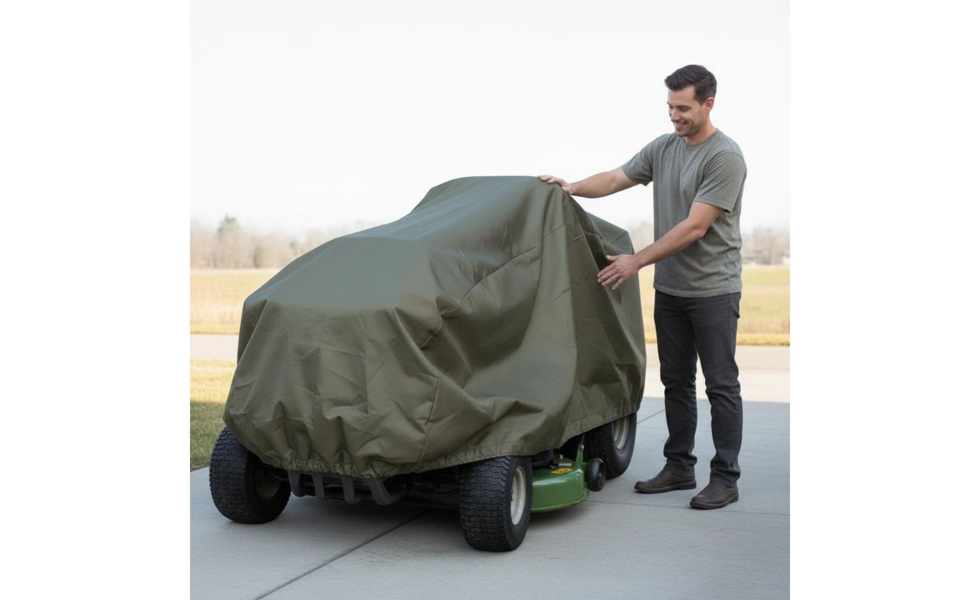 Waterproof Tractor Cover 210D Oxford Material Riding Lawn Tractor Cover