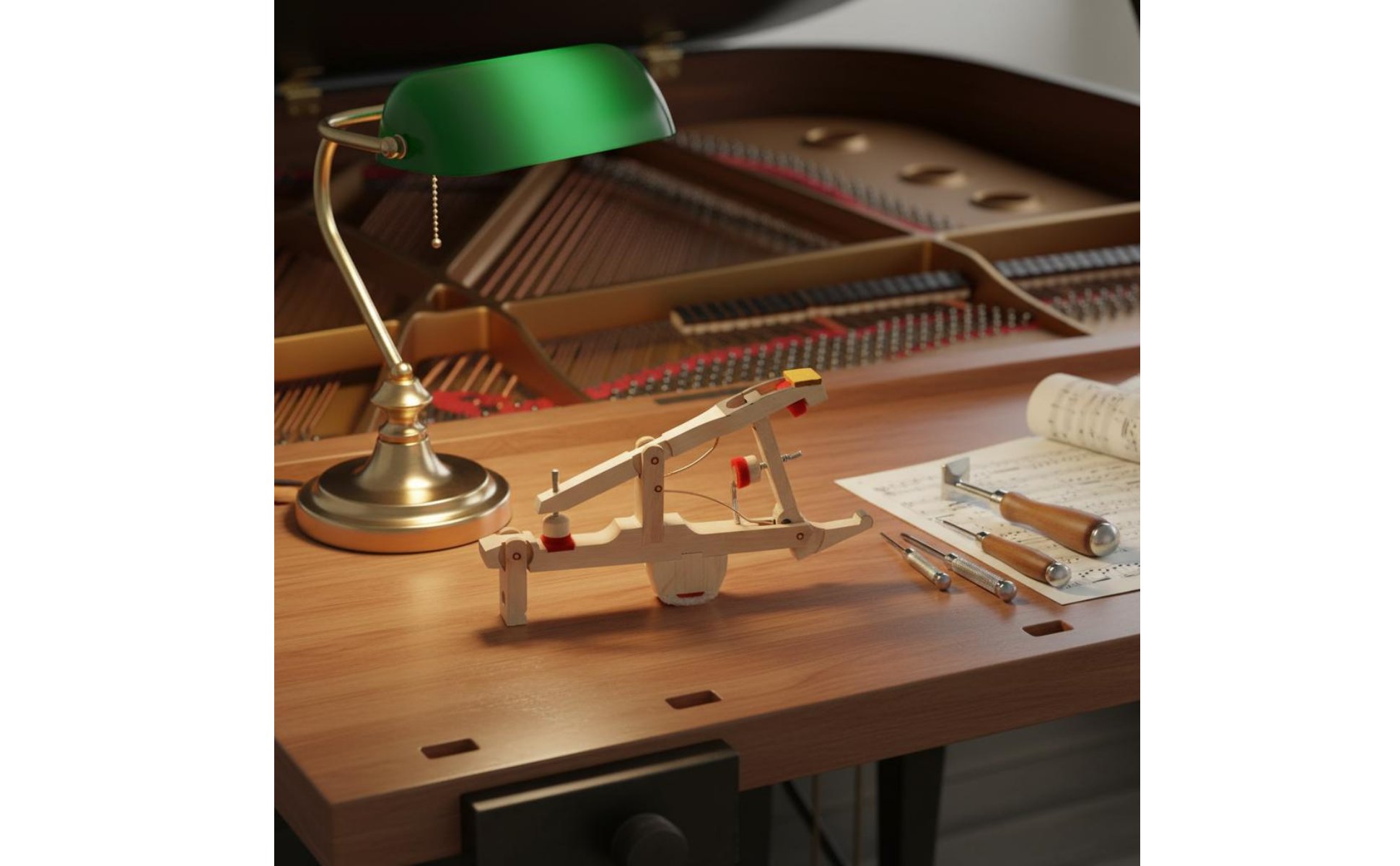 Grand Piano Action Connector Wooden Grand Piano Linkage Part Solid Wood