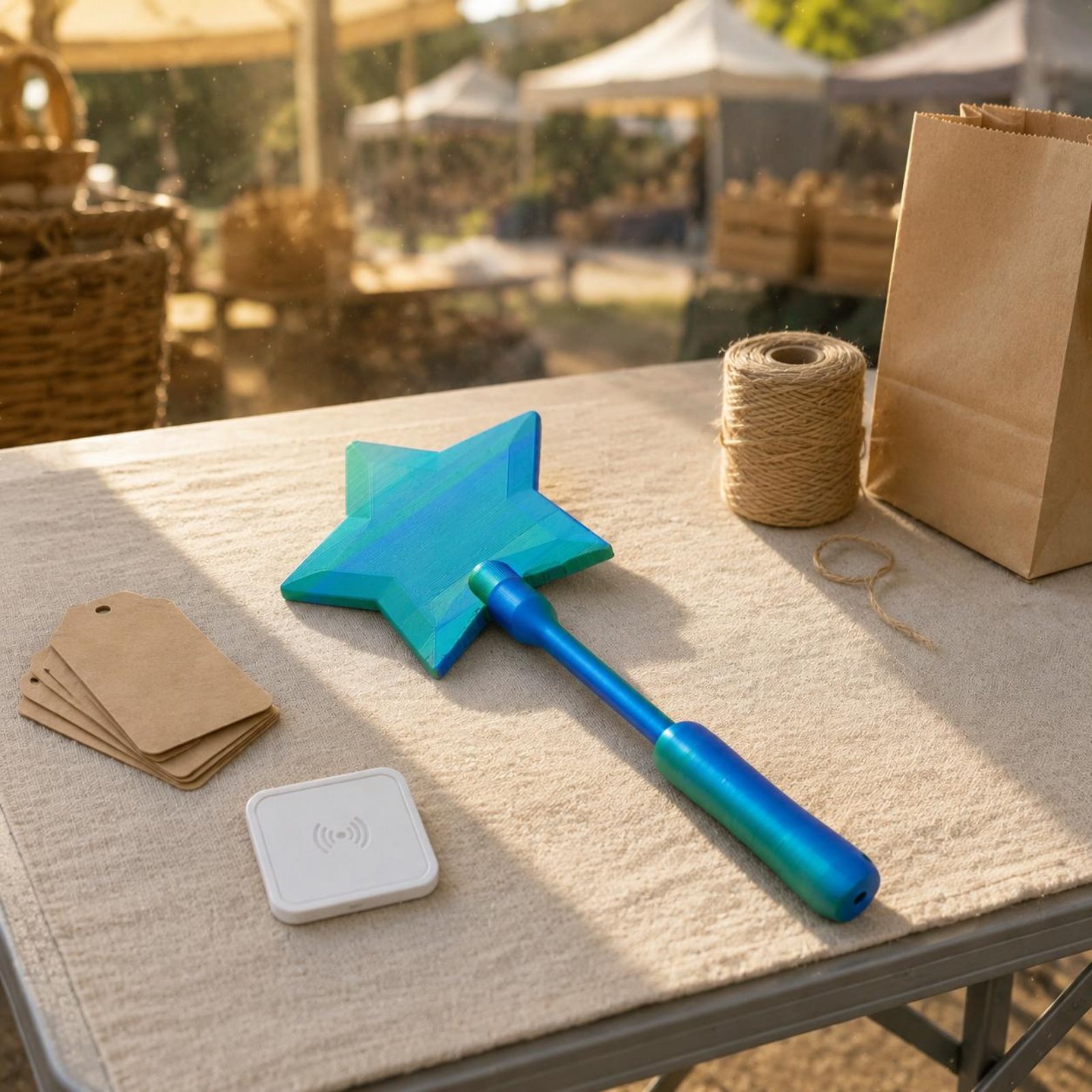 Tap to Pay Wand 3D Printed Star Card Holder Sturdy for Retail - Produktbild 4