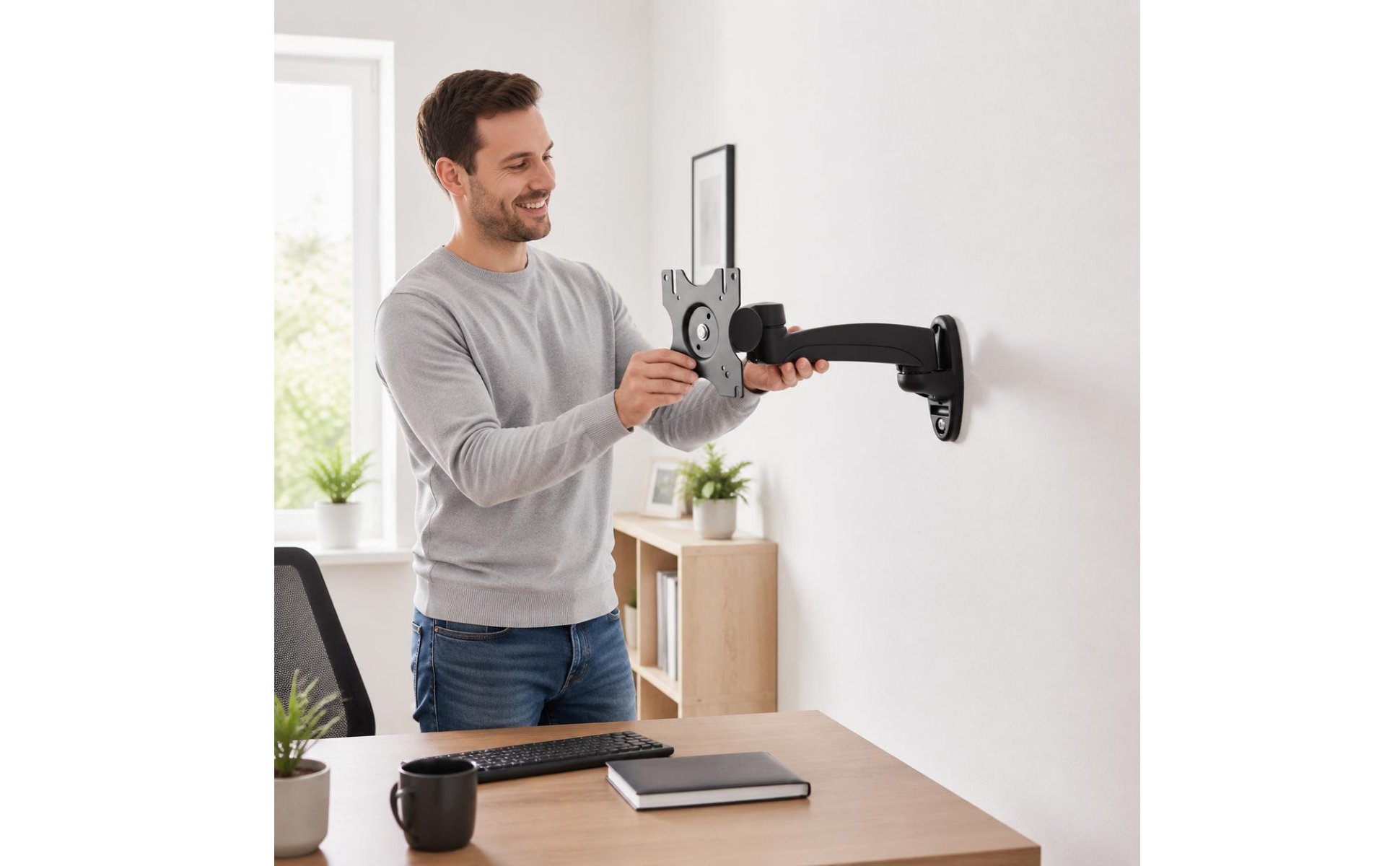 Ausziehbare Wandhalterung ausziehbar Monitorarm schwenkbar für Industrie, Büro