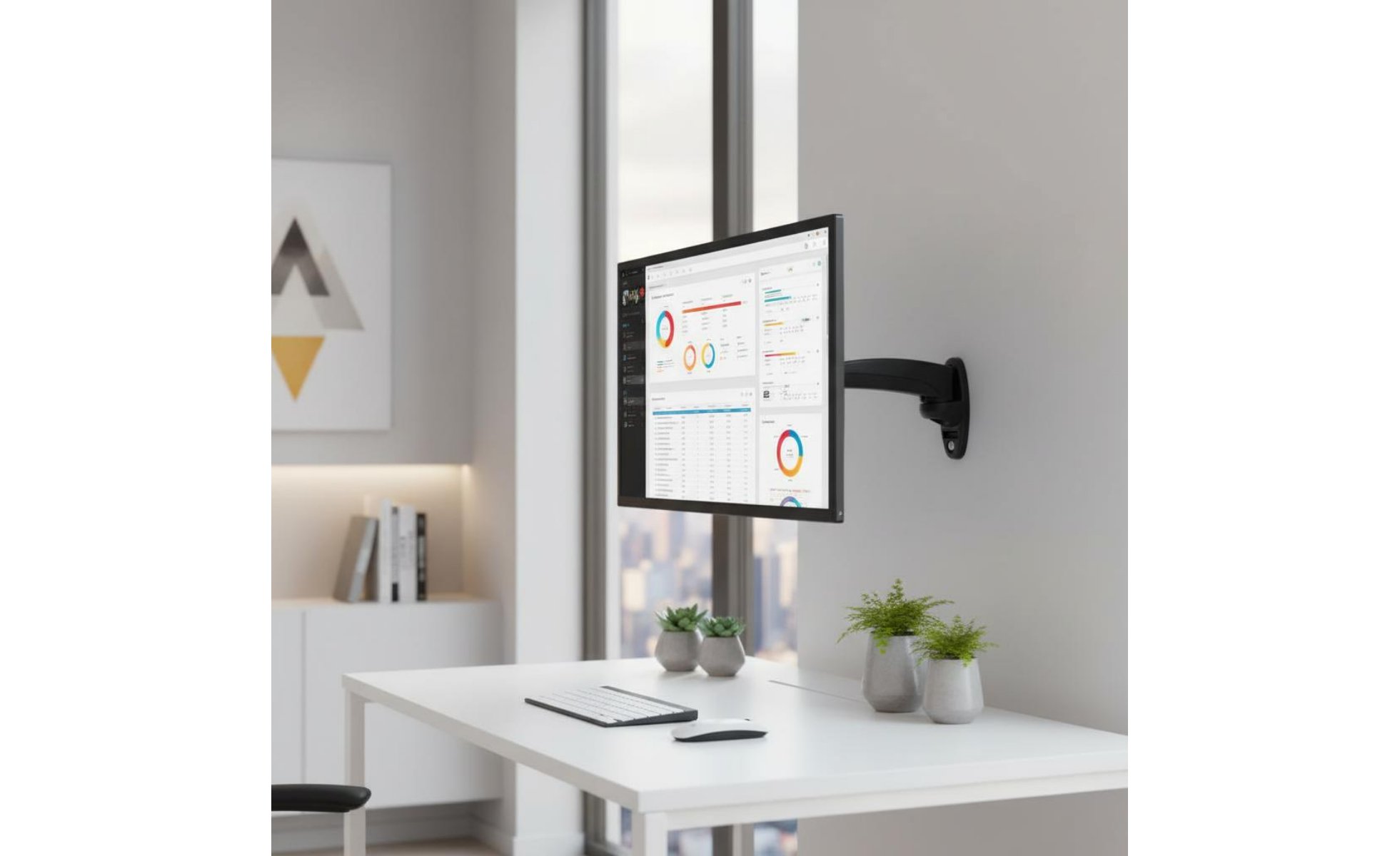 Ausziehbare Wandhalterung ausziehbar Monitorarm schwenkbar für Industrie, Büro