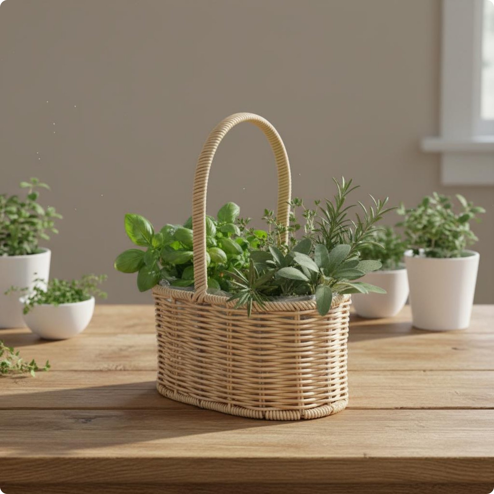 Oval Wicker Container Rustic Handheld Wicker Container Easy to Clean
