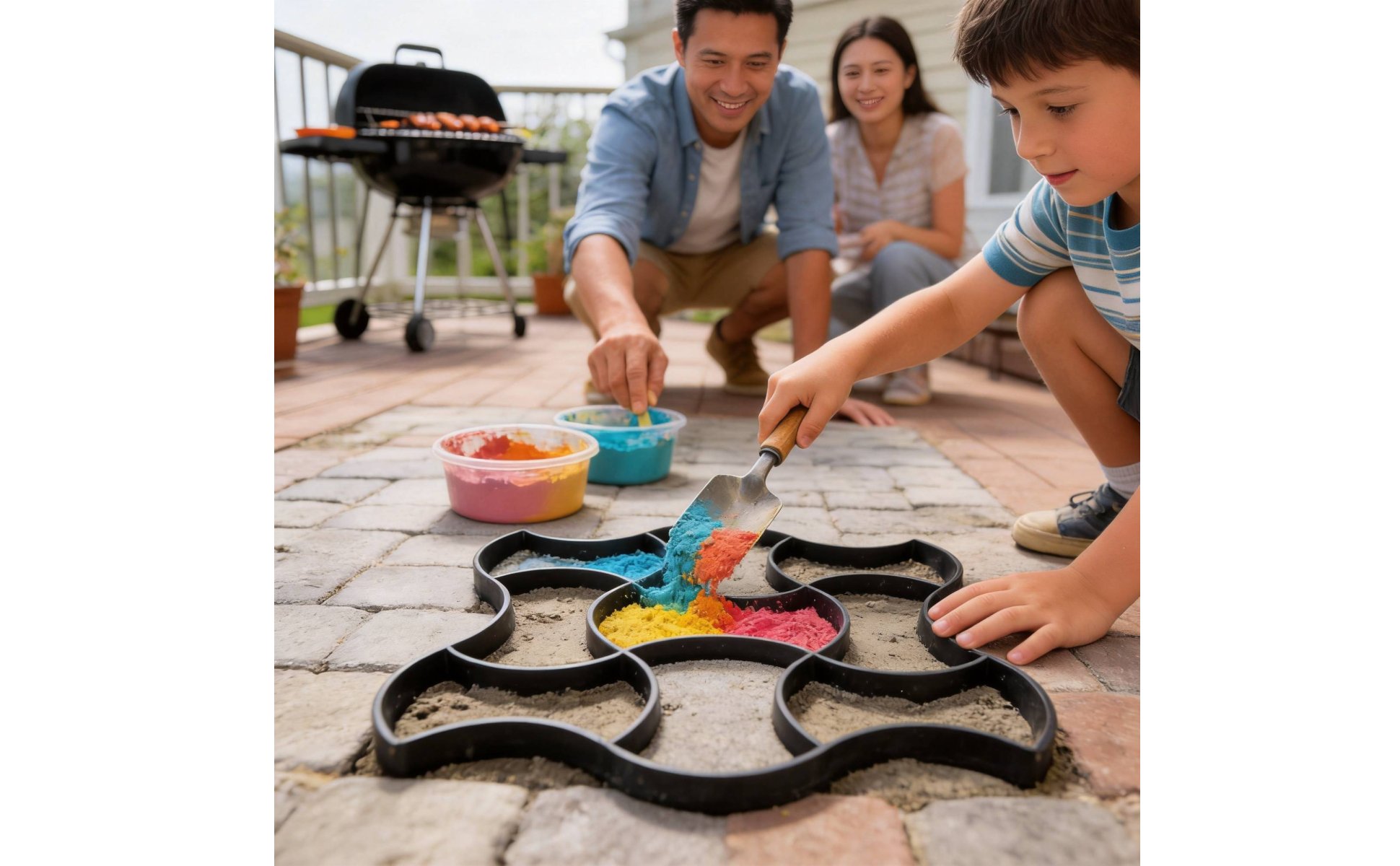 Cobblestone Mold DIY Walk Former Mold Easy to Use for Homeowners, Beginners