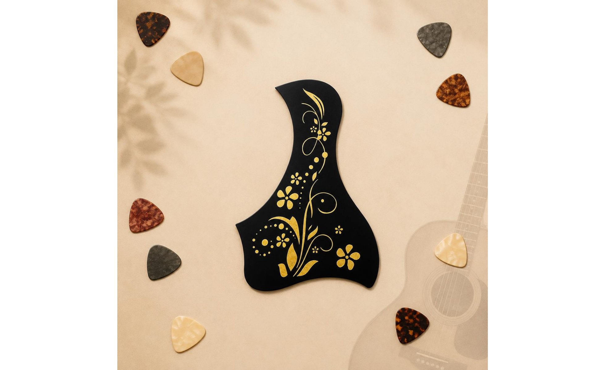 10 Stück selbstklebendes Gitarren-Pickguard Kratzschützend Gitarren-Pickguard