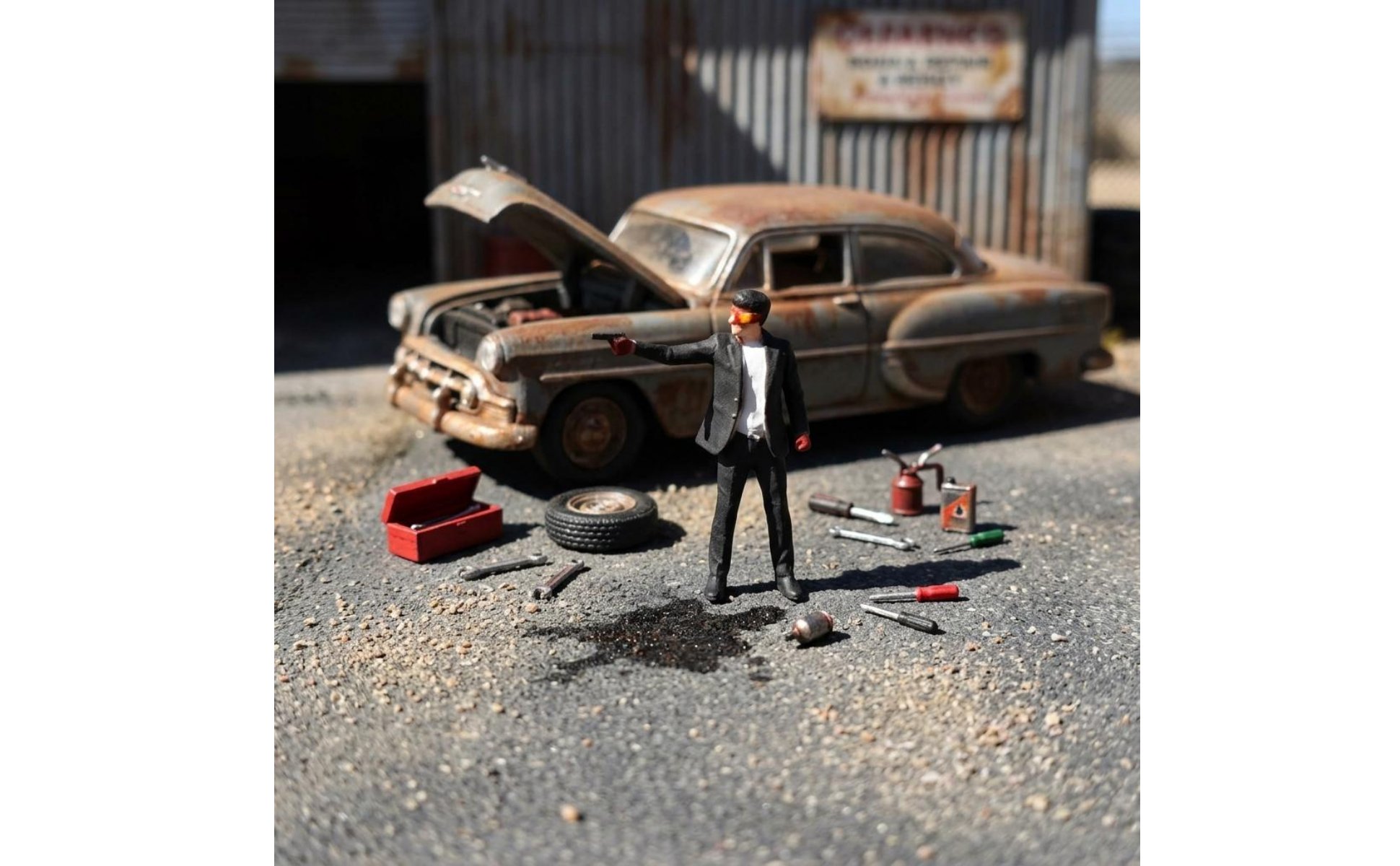 1:64 Scale Figure Outdoor Design 1/64 Scale Plastic Figure Scene Prop