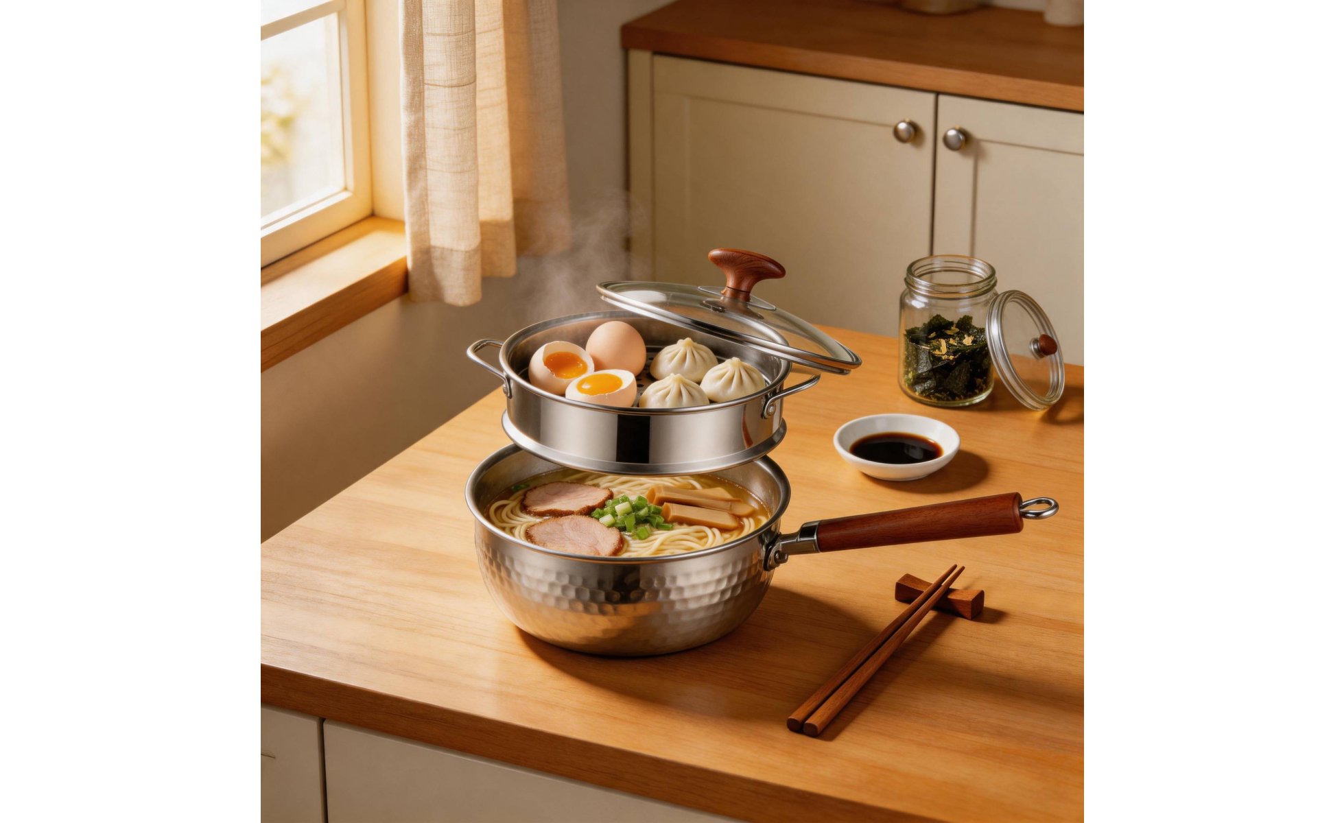 316L Stainless Steel Pot No Coating Japanese Design Ice Pot Single Handle
