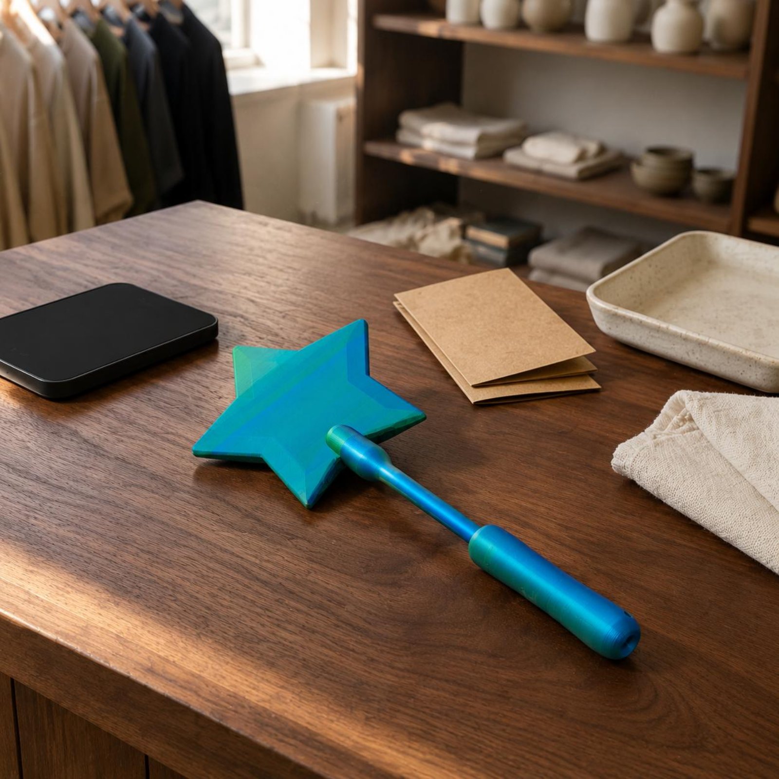 Tap to Pay Wand 3D Printed Star Card Holder Sturdy for Retail - Produktbild 3