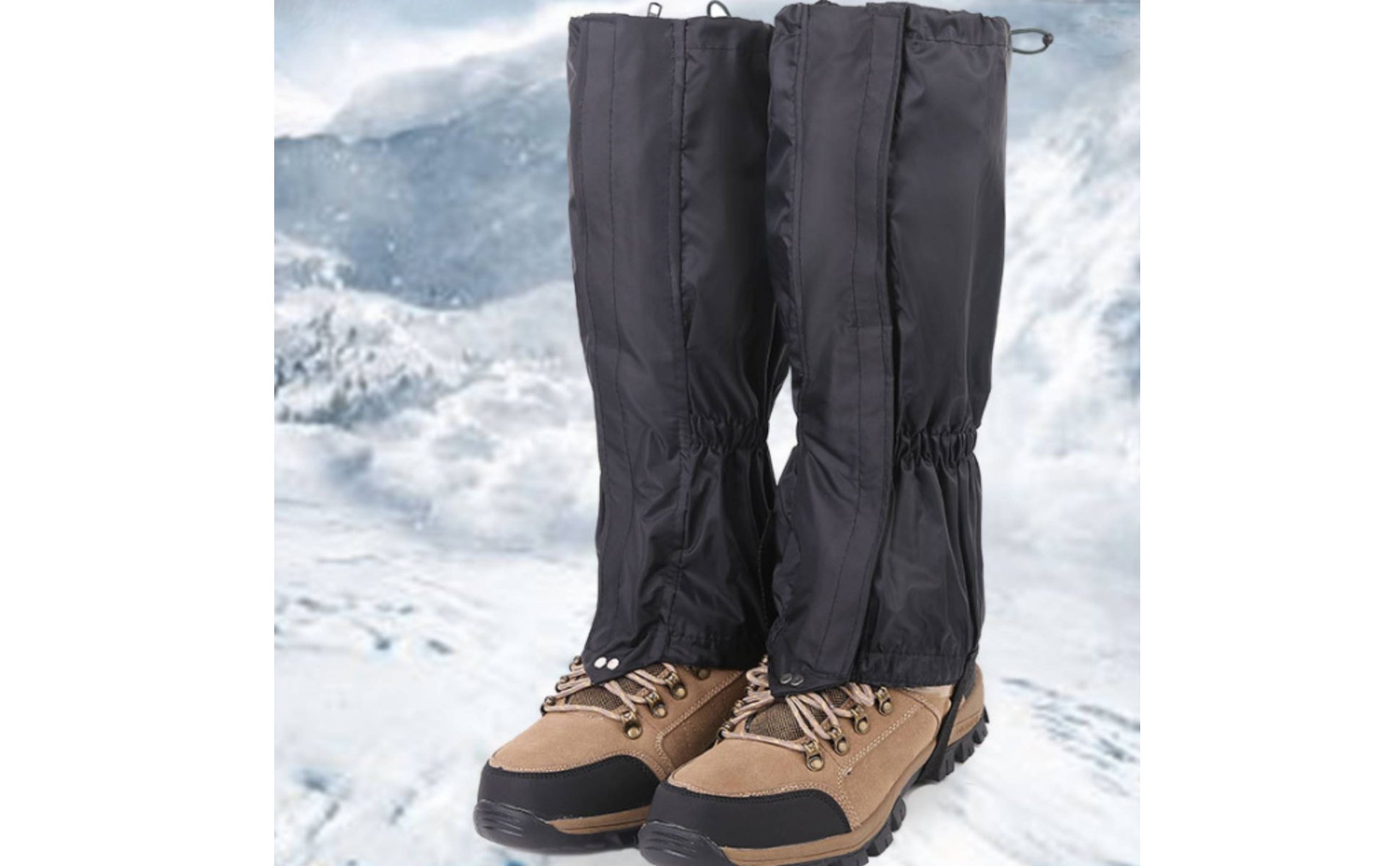 Winter Gaiters Zip Fastener Closure Dryland Gaiters Hook and Loop Strap