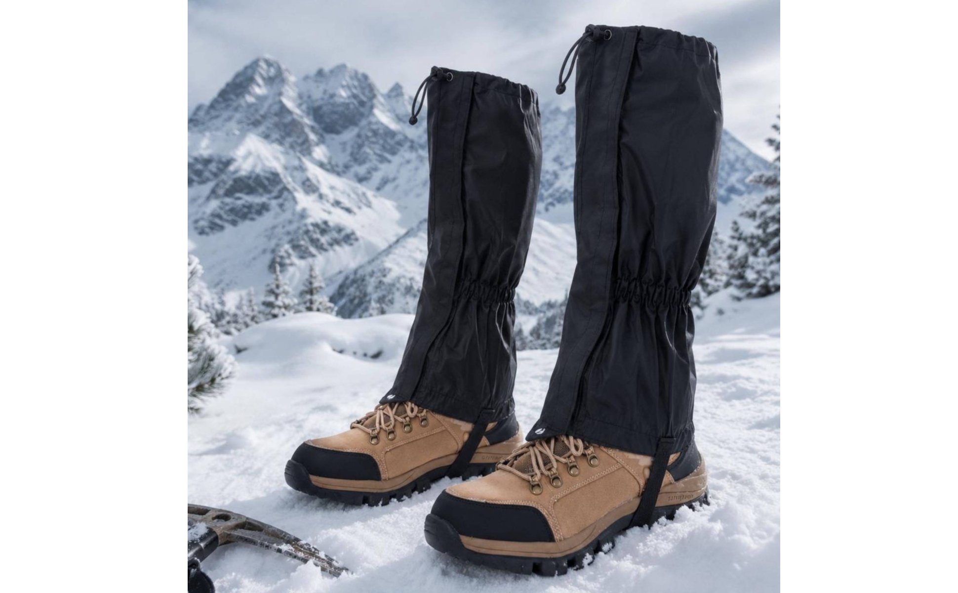 Winter Gaiters Zip Fastener Closure Dryland Gaiters Hook and Loop Strap
