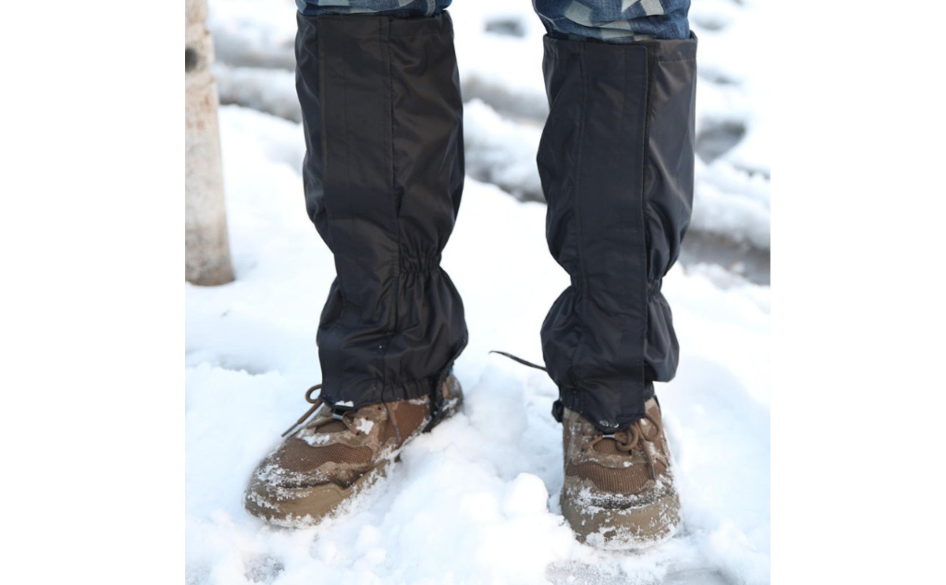 Winter Gaiters Zip Fastener Closure Dryland Gaiters Hook and Loop Strap