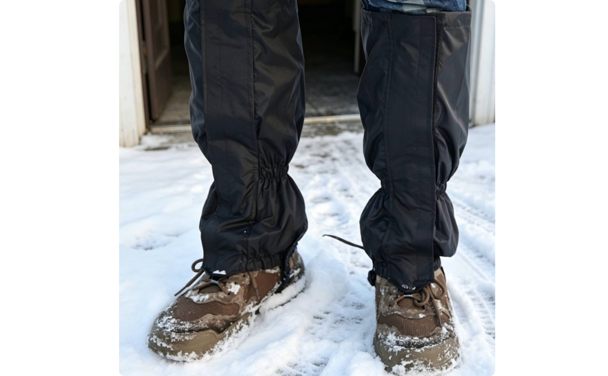 Winter Gaiters Zip Fastener Closure Dryland Gaiters Hook and Loop Strap