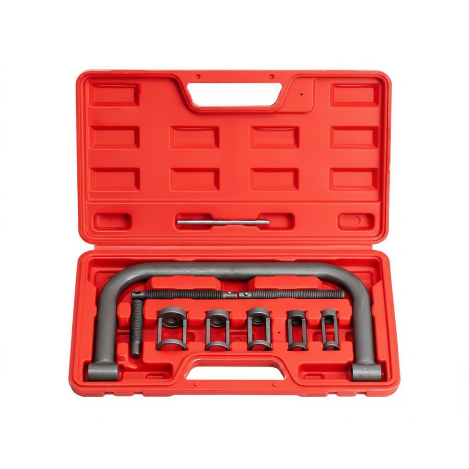 Cylinder Spring Compressors Kit Heavy-Duty Steel Engine Cylinder Spring Tool Set Portable Case for Auto Repair Workers