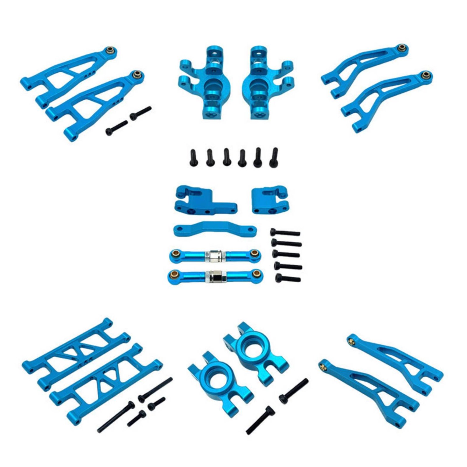 18208 RC Upper Lower arm Upgrade Set Sandblasted Surface Aluminum Damping Arm Set Sturdy Hobby Product