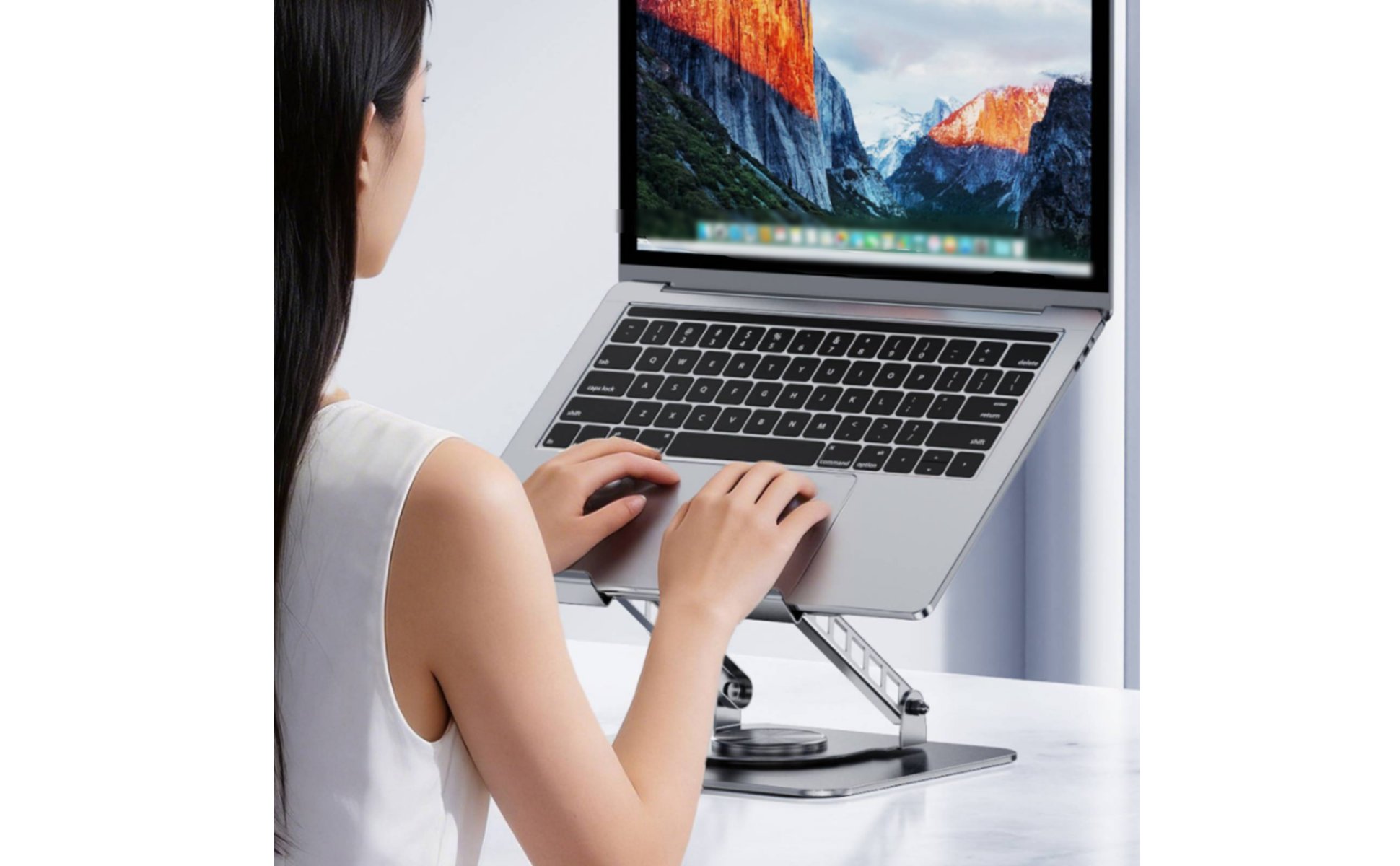 Aluminum Laptop Stand Multi Function Rotating Laptop Stand 360 Degree Rotation