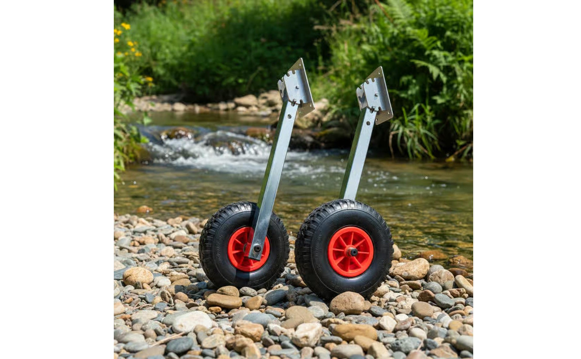 2 Pieces Transom Wheel No Bearing Folding Transom Wheel Easy to Install