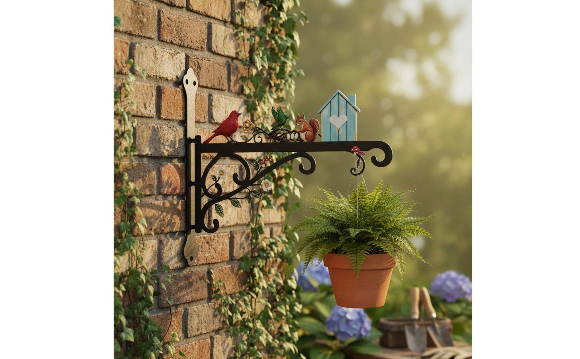 Bird Wall Hook Outdoor Use Metal Bird Wall Bracket Multi-Purpose for Courtyard