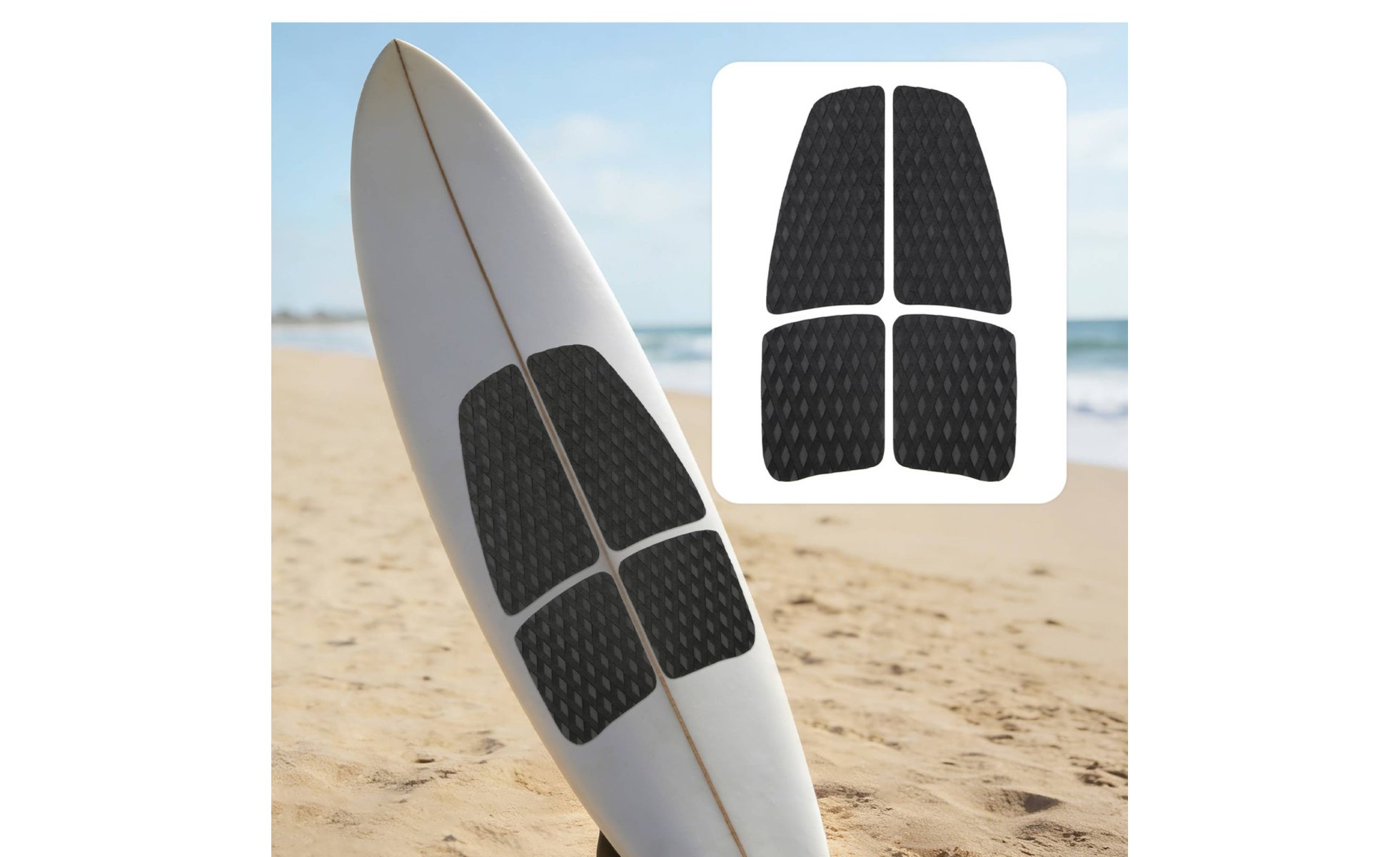 3 Pieces Paddle Board Traction Pad Cushioning Surfboard Traction Pad for Surfing