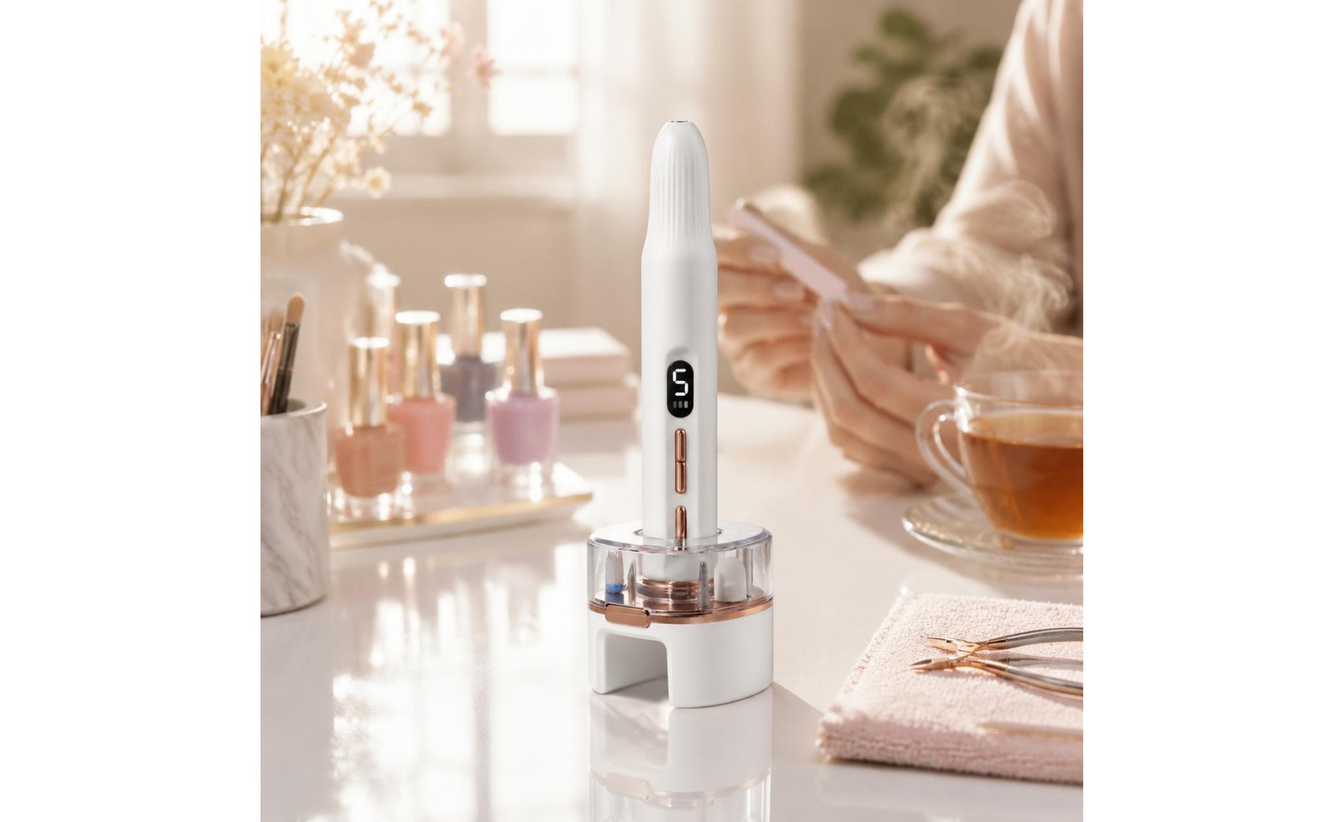 Portable Rechargeable Nail Grinder Forward and Counter-Rotation Rotation Nail