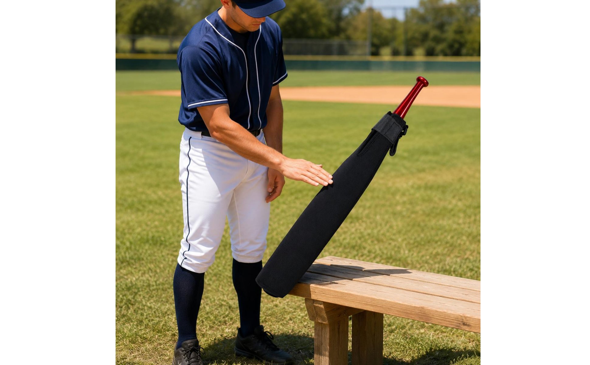 Neoprene Batting Implement Sleeve Shielded Baseball Batting Implement Sleeve