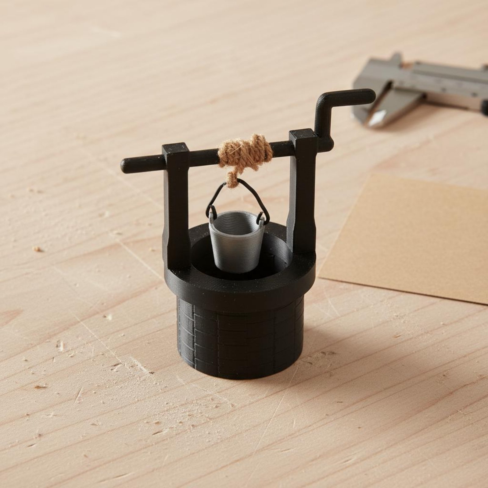 Mini Miniature Pump Model Traditional Design Dollhouse Well Detailed