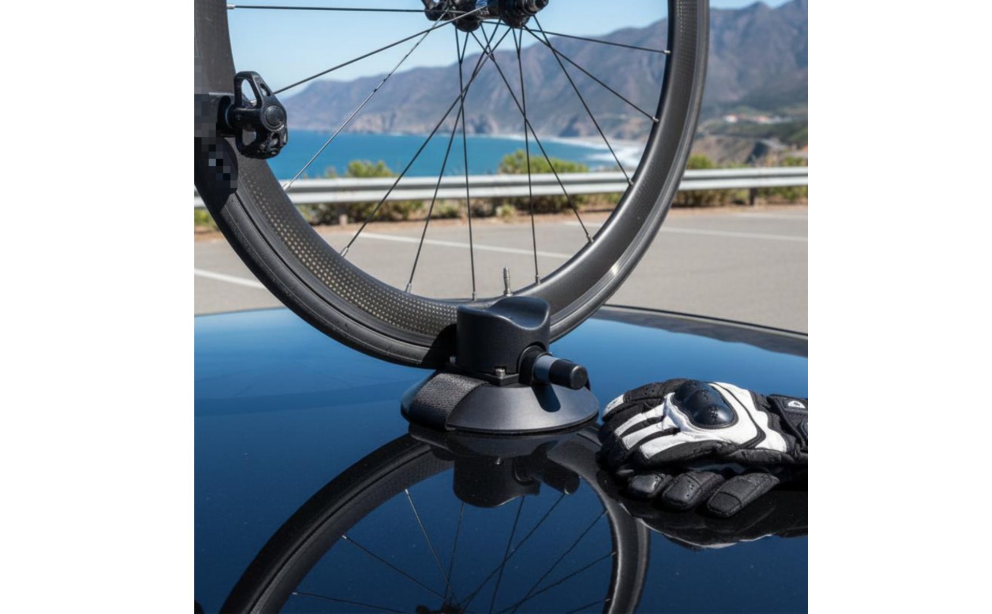 6 Inch Suction Cup Rack Easy to Install Vacuum Suction Bike Rack for Cyclists