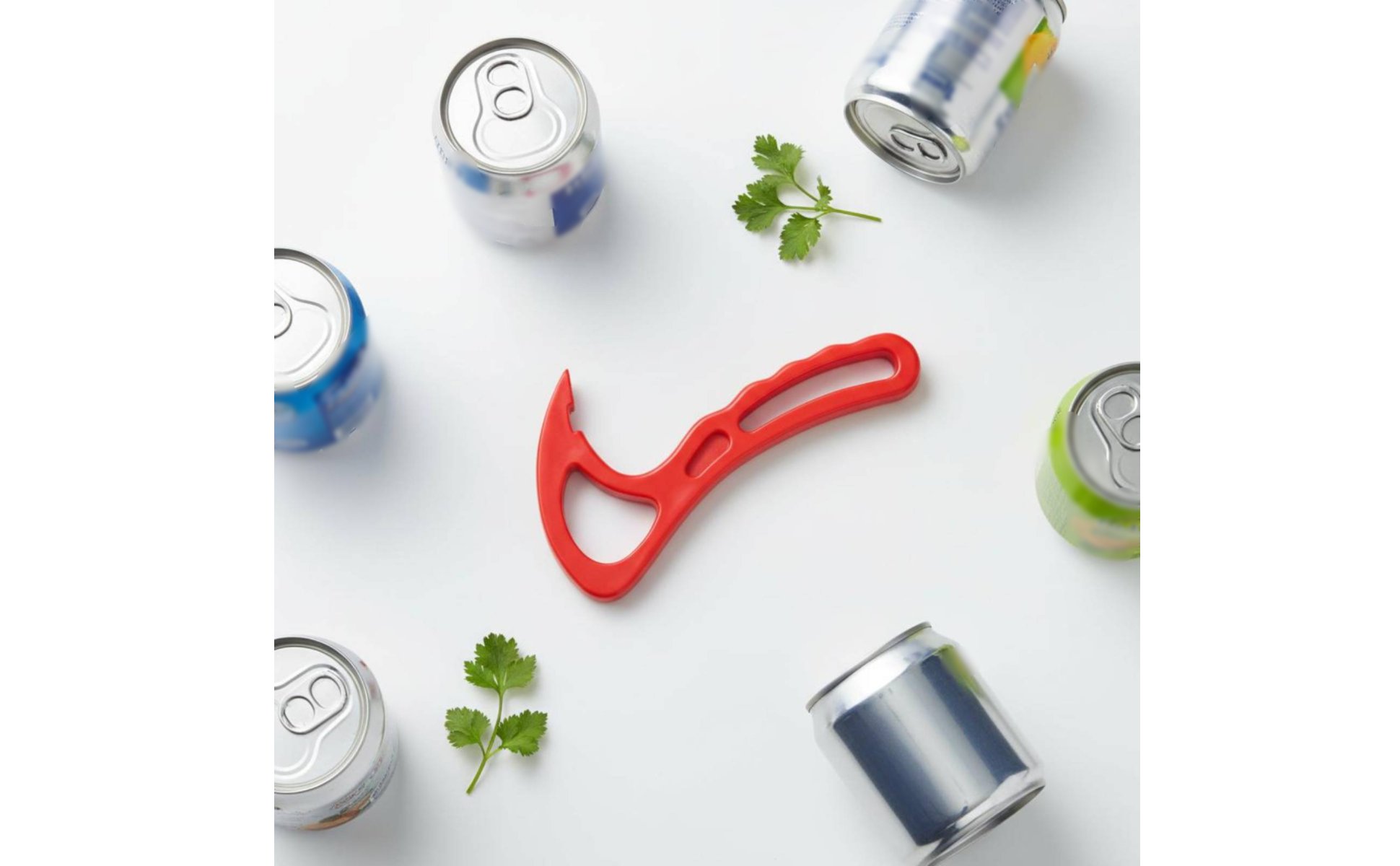 Pull-Tab Opener Protects Nails Pull Tab Can Opener Plastic Handle for Travel