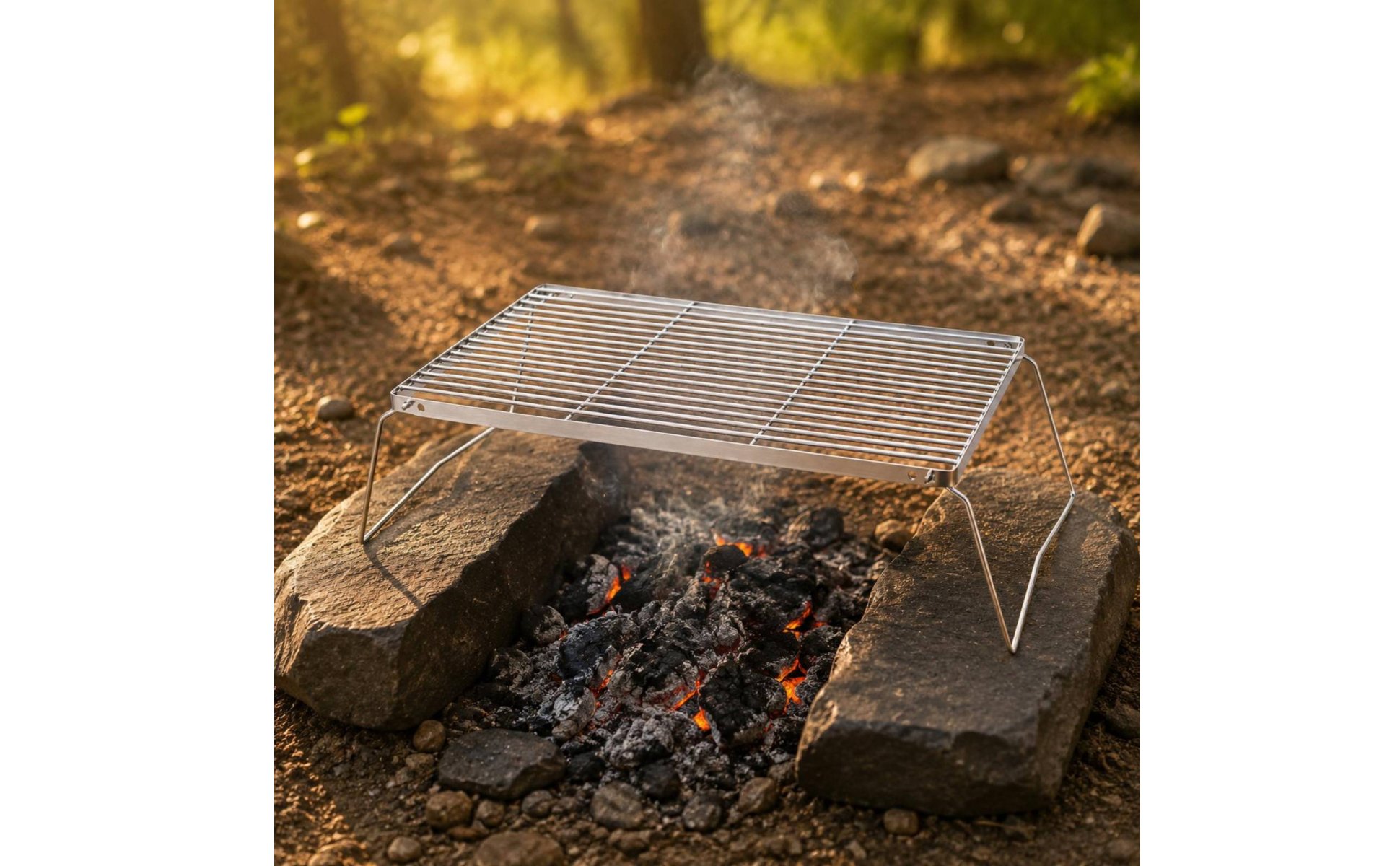 Folding Grill Rack Multi-Purpose Stainless Steel Grill Rack Collapsible