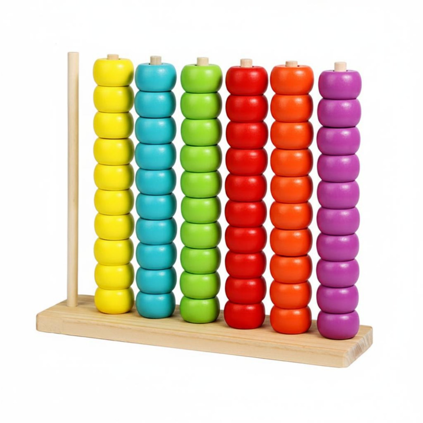 Colorful Abacus Color Shade Recognition Kids Counting Rack Math Practice Wood Bead Counting Game for Preschoolers, Young Children