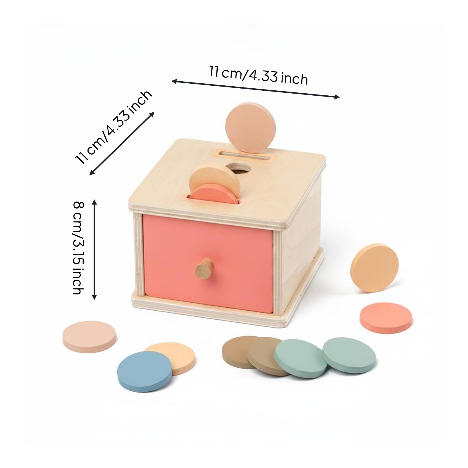 Color Shape Sorter Educational Child-Centered Sorting Toy Hand-Eye Coordination Color Matching Cube for Preschool, Kindergarten