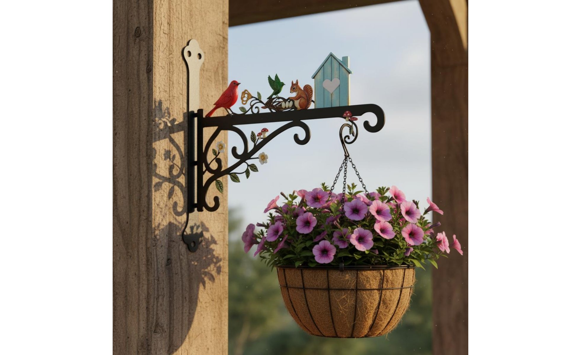 Bird Wall Hook Outdoor Use Metal Bird Wall Bracket Multi-Purpose for Courtyard