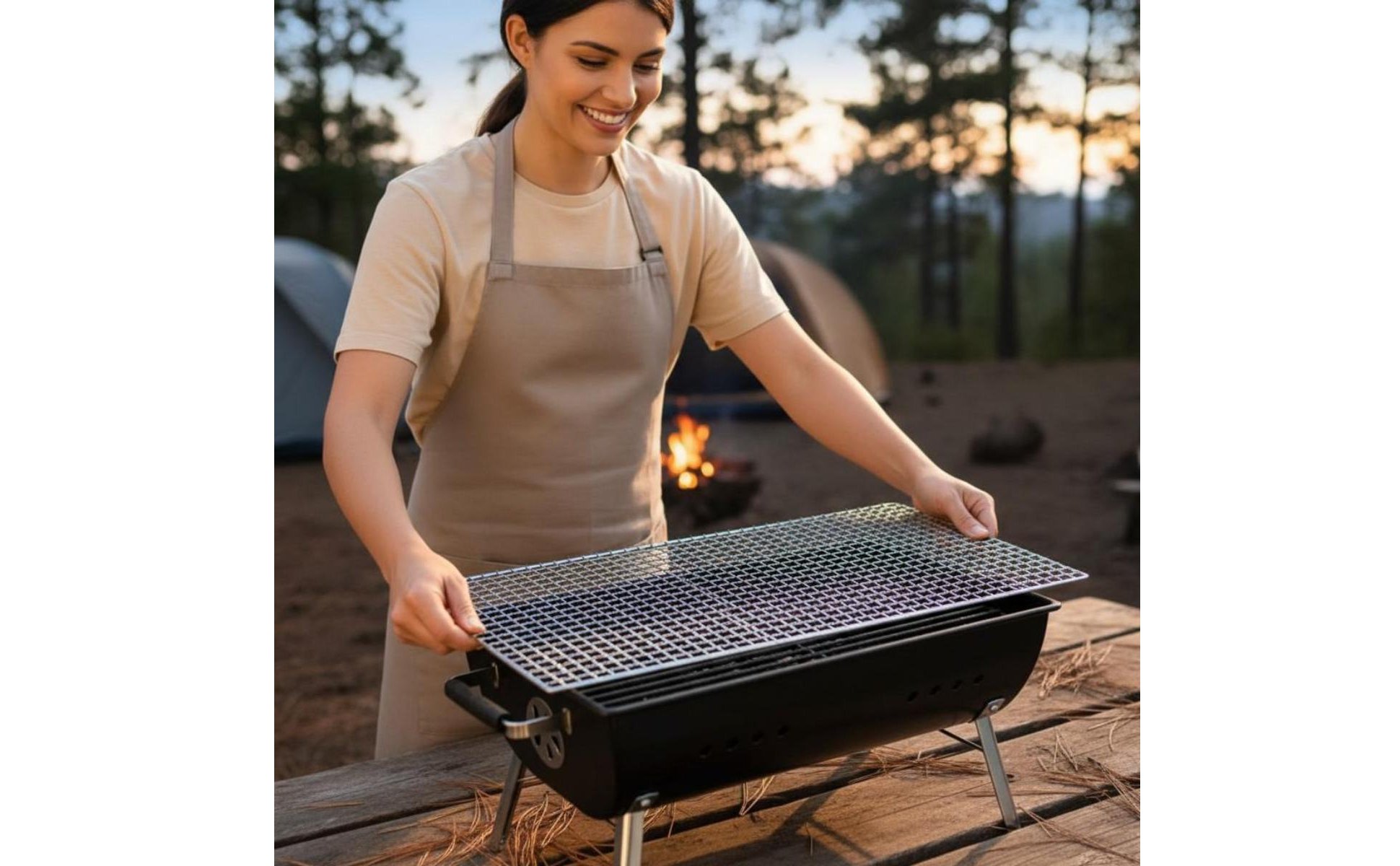 Mesh Grilling Rack Net Heat-Resistant Wire Barbecue Grate Easy to Clean for Bbq