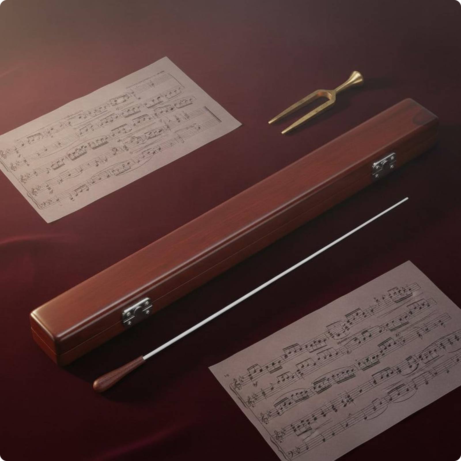 Dirigentenstab mit Etui Aufbewahrungsbox Dirigierstab aus Holz glatter Griff