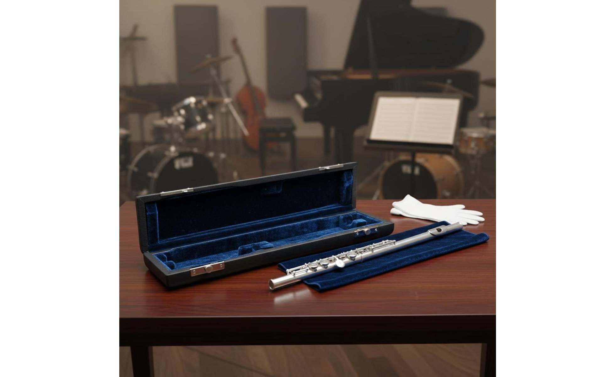 16 Hole Flute Holder Leather Flute Bag Set Shielded for Performance, Practice