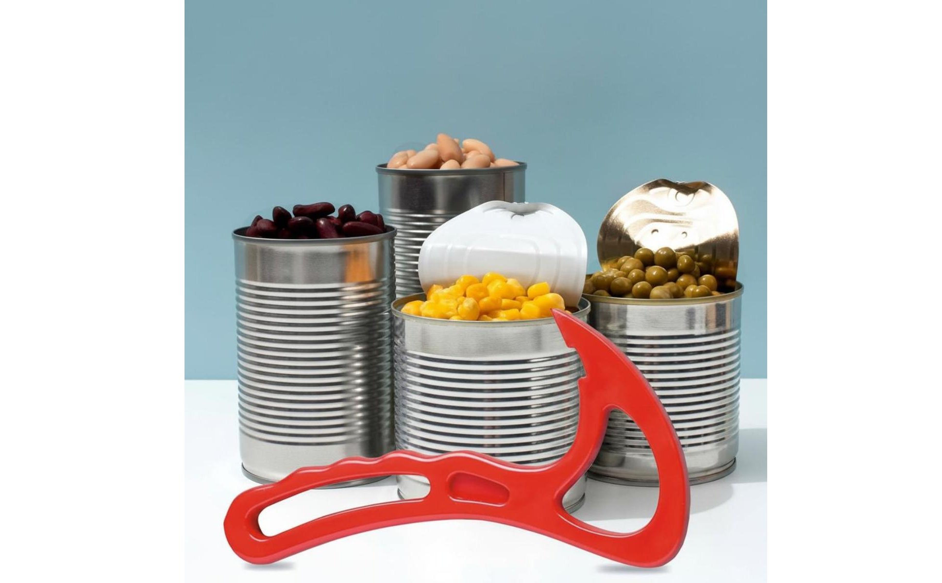 Pull-Tab Opener Protects Nails Pull Tab Can Opener Plastic Handle for Travel