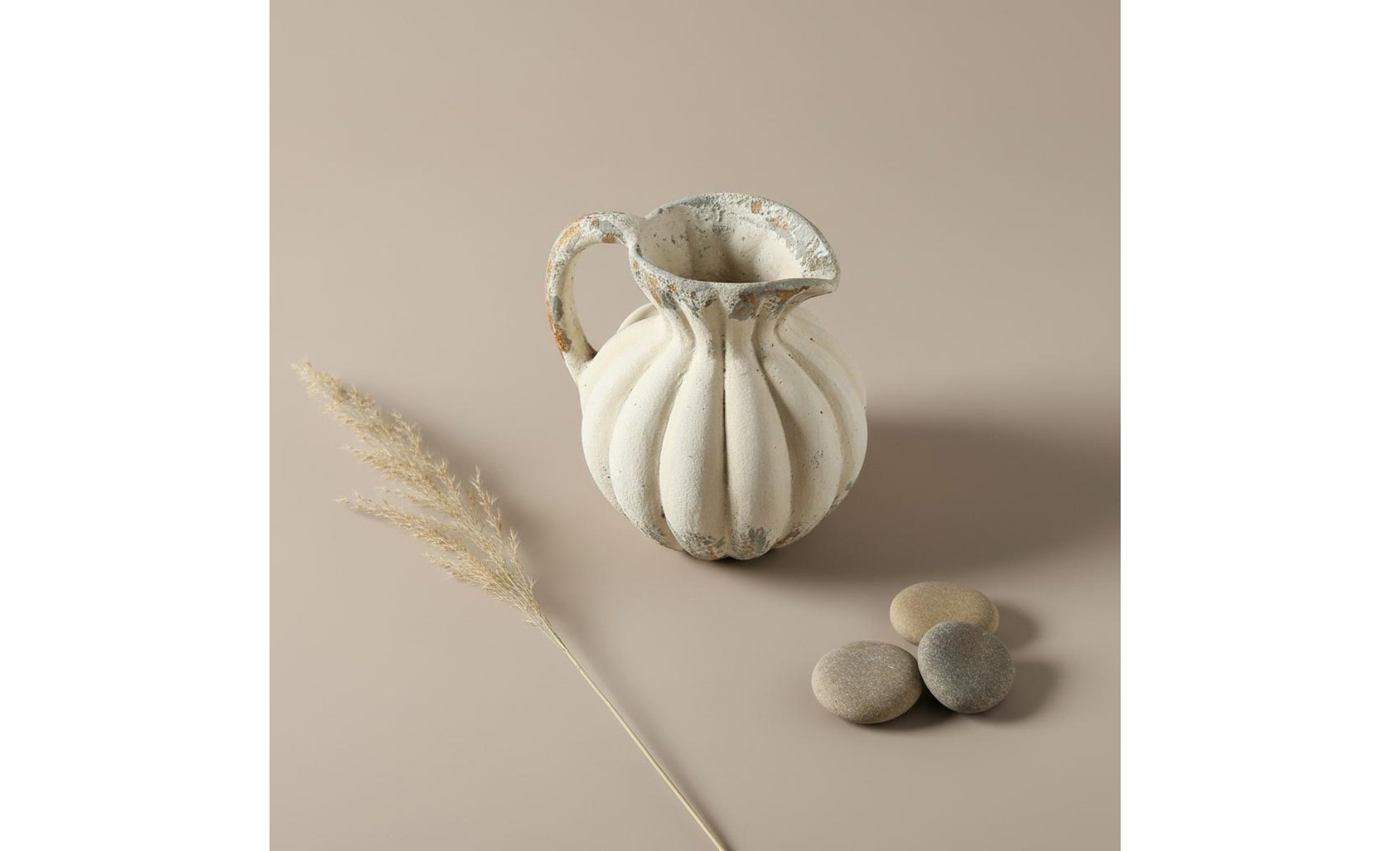 Artisanal Aesthetic Vase Handmade Look Textured Pottery Vase Distressed Finish