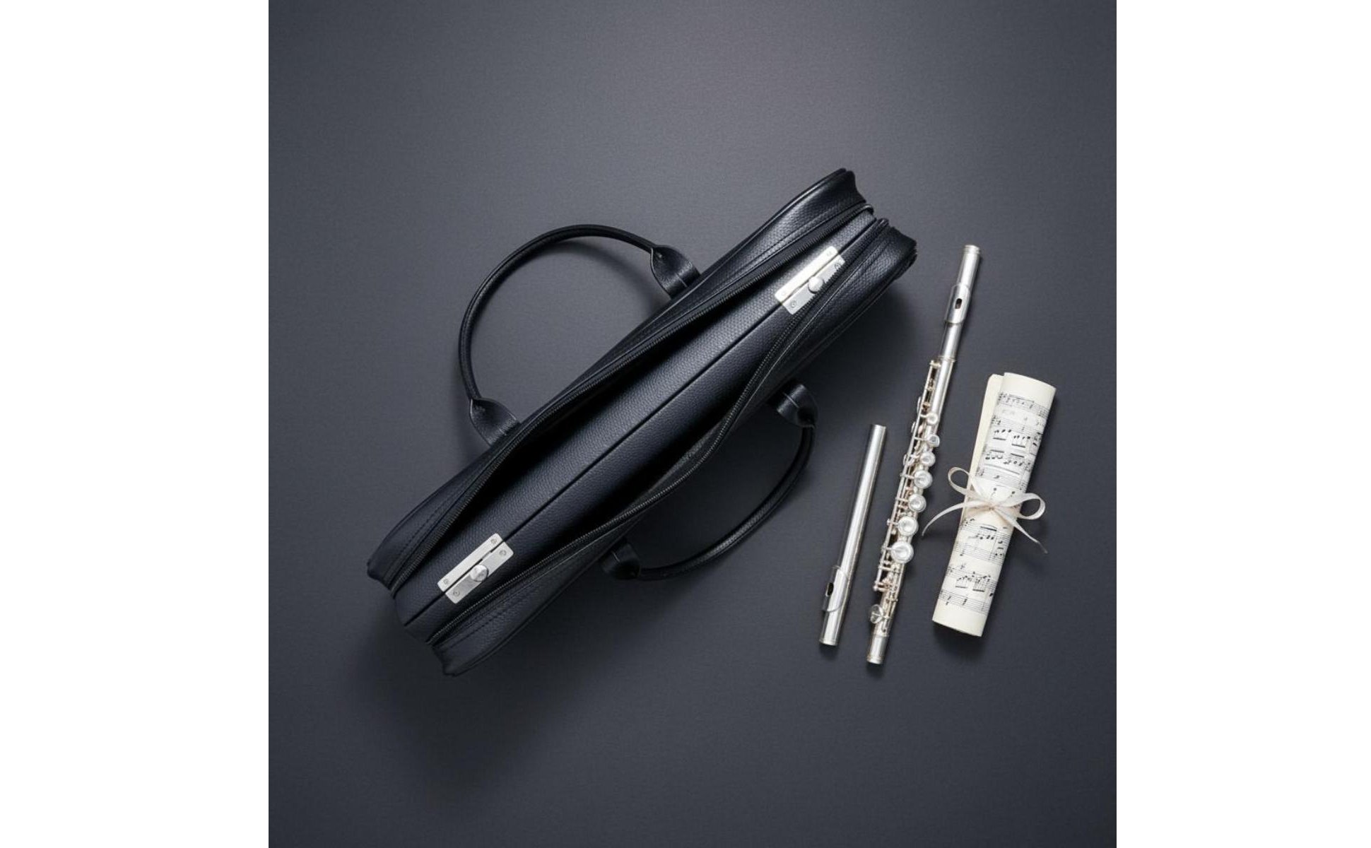 16 Hole Flute Holder Leather Flute Bag Set Shielded for Performance, Practice
