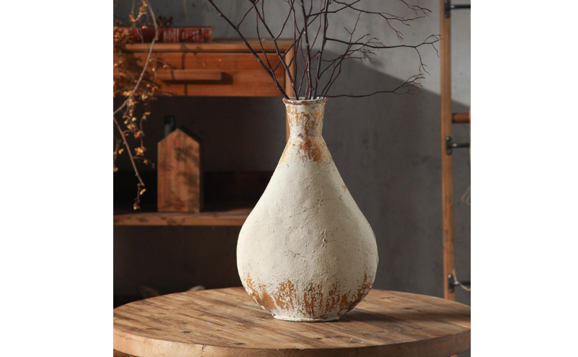 Flower Vase Wabi Sabi Decorative Vase New Chinese Design for Guesthouse, Bar