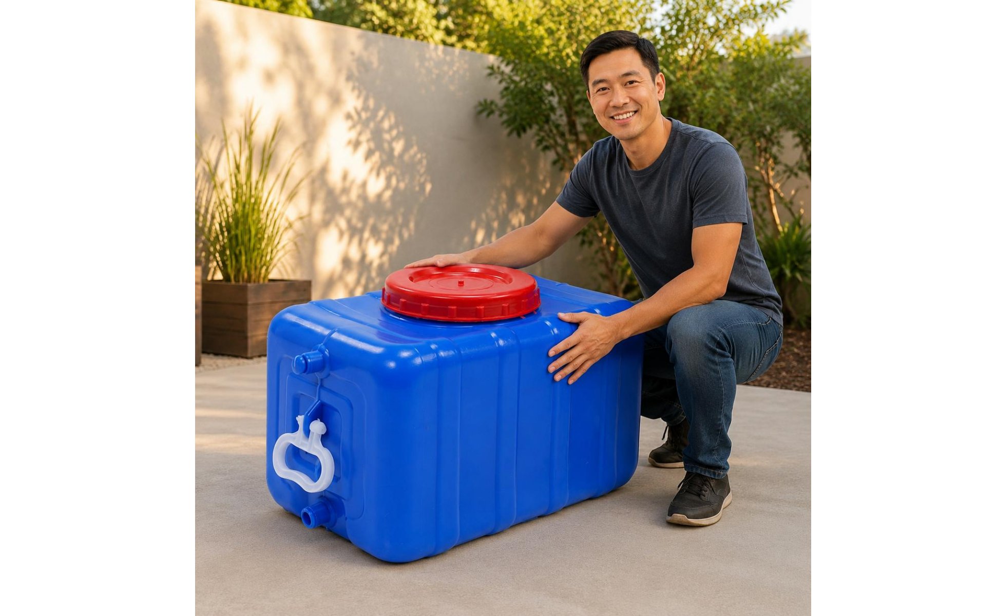 Wassertank Lebensmittelecht horizontaler Wassertank dickwandig