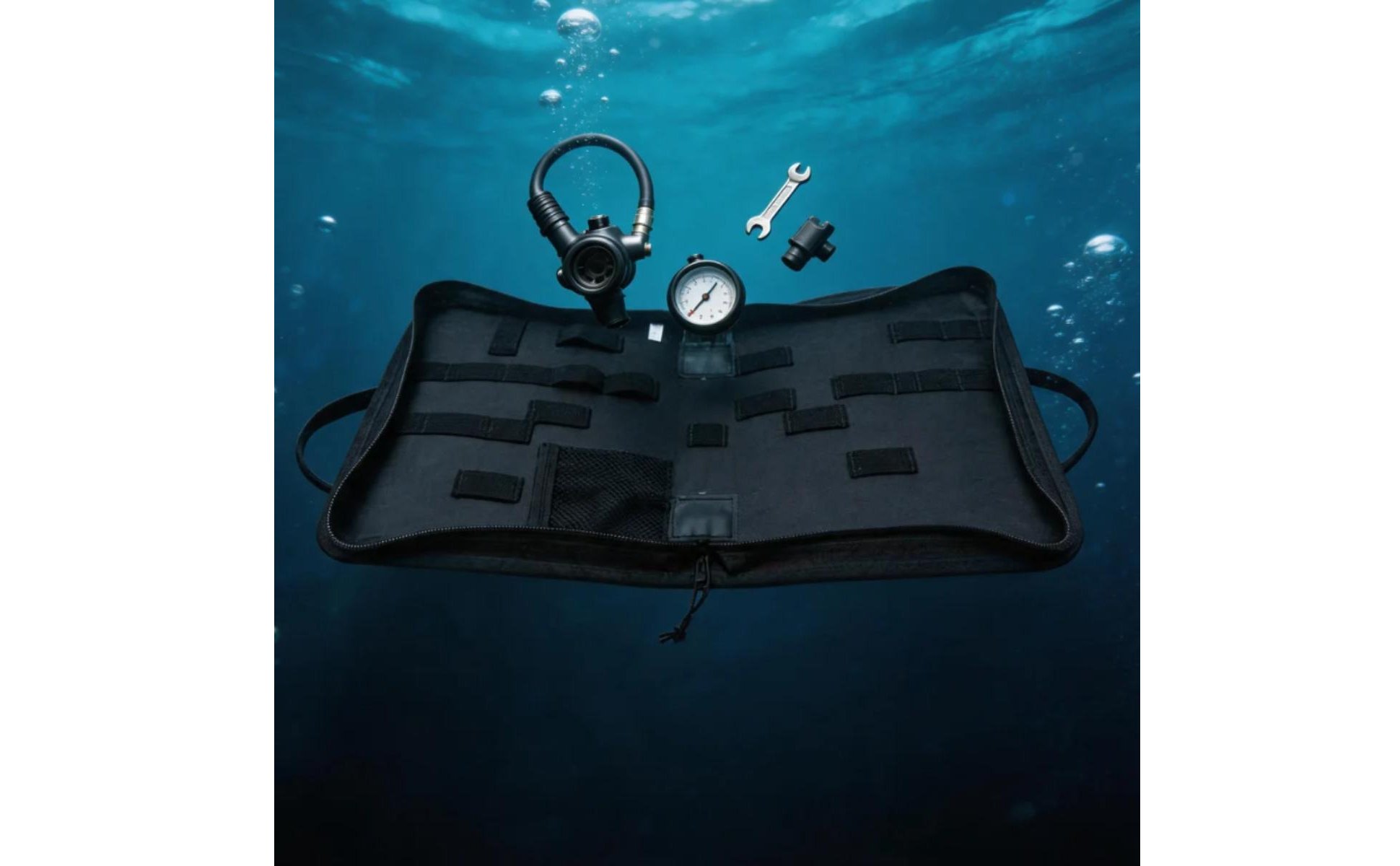 Breathing Apparatus Tool Storage Bag with Handle Diving Gear Bag Elastic Straps