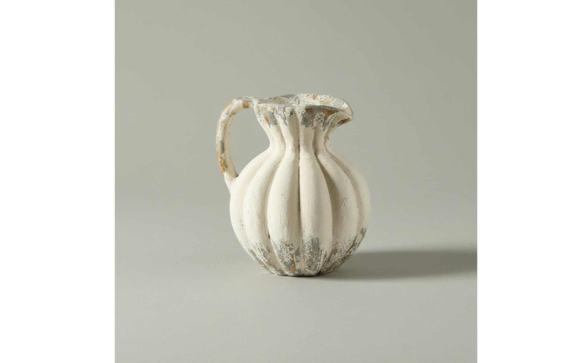 Artisanal Aesthetic Vase Handmade Look Textured Pottery Vase Distressed Finish