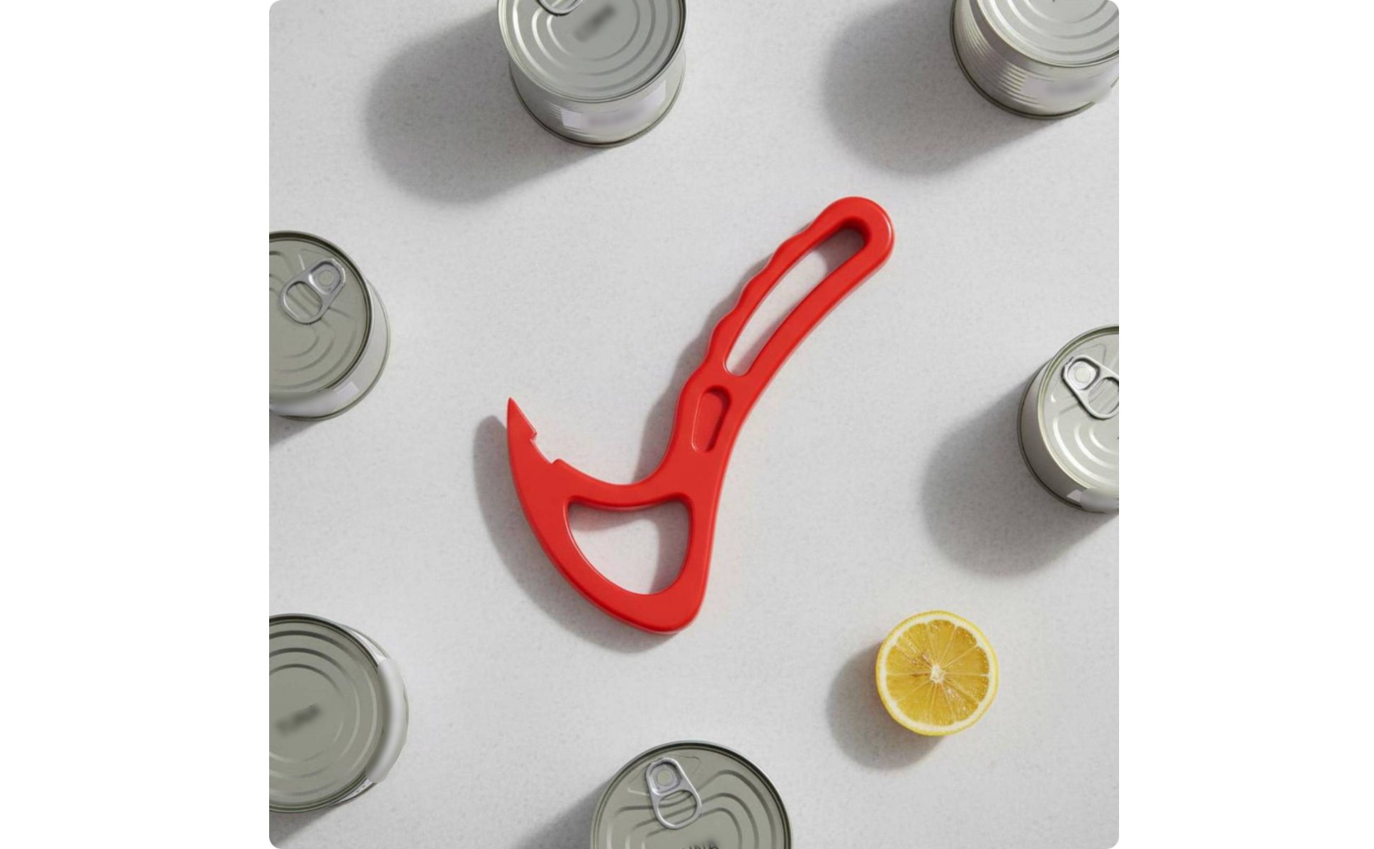 Pull-Tab Opener Protects Nails Pull Tab Can Opener Plastic Handle for Travel