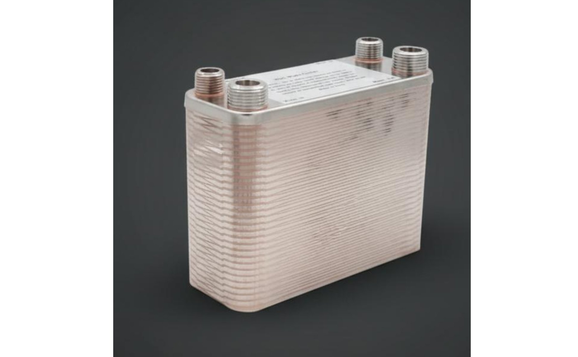 60 Plate Wort Chiller Copper Brazed Plate Wort Chiller 1/2 NPT Threads
