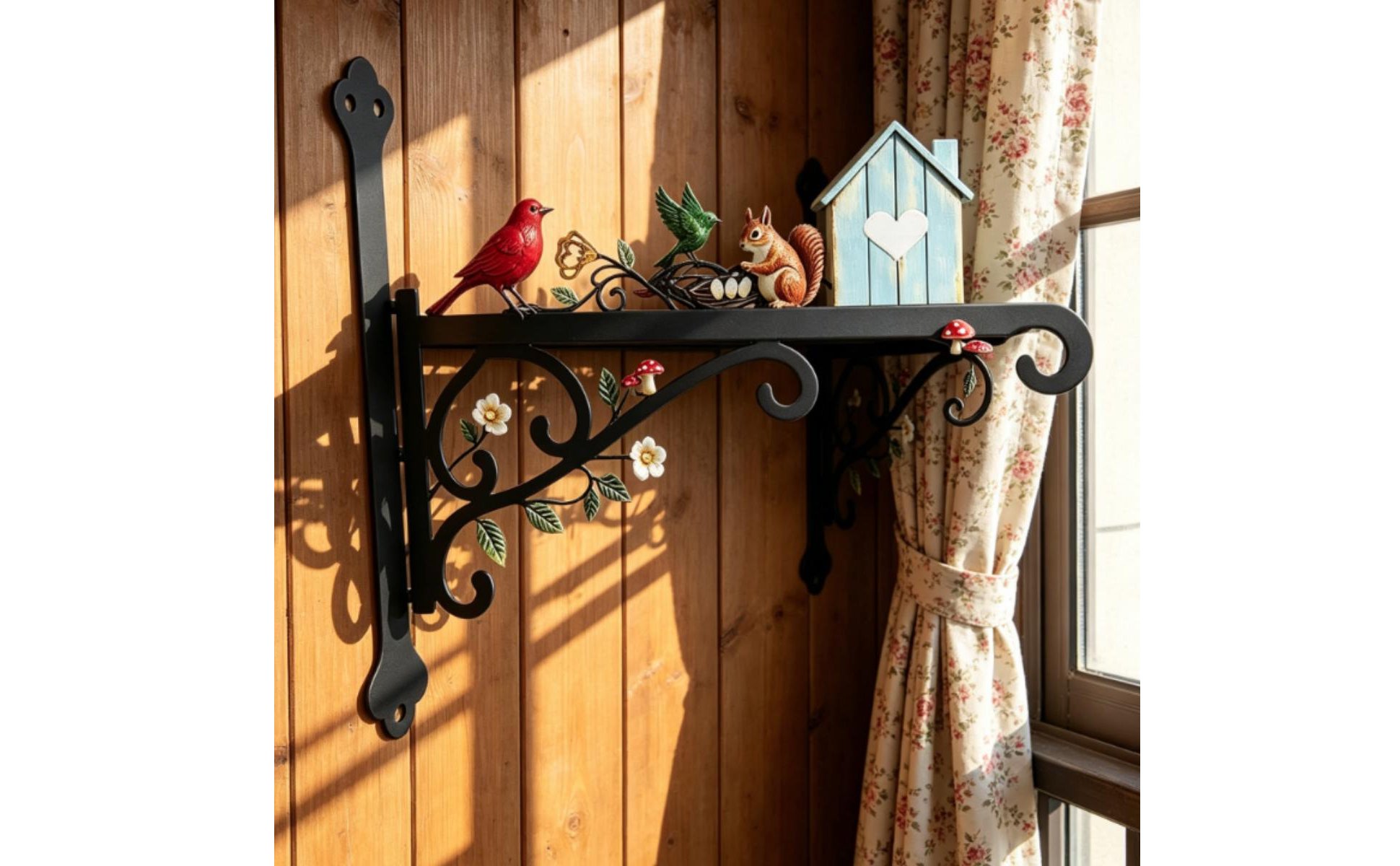 Bird Wall Hook Outdoor Use Metal Bird Wall Bracket Multi-Purpose for Courtyard