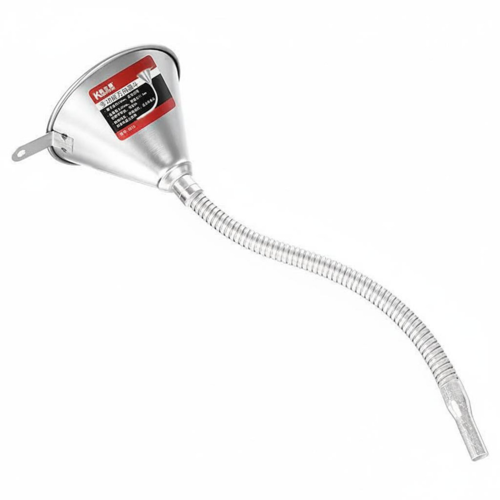 Gooseneck Funnel Rust-Resistant Flexible Fuel Funnel for Garage, Repair Shop