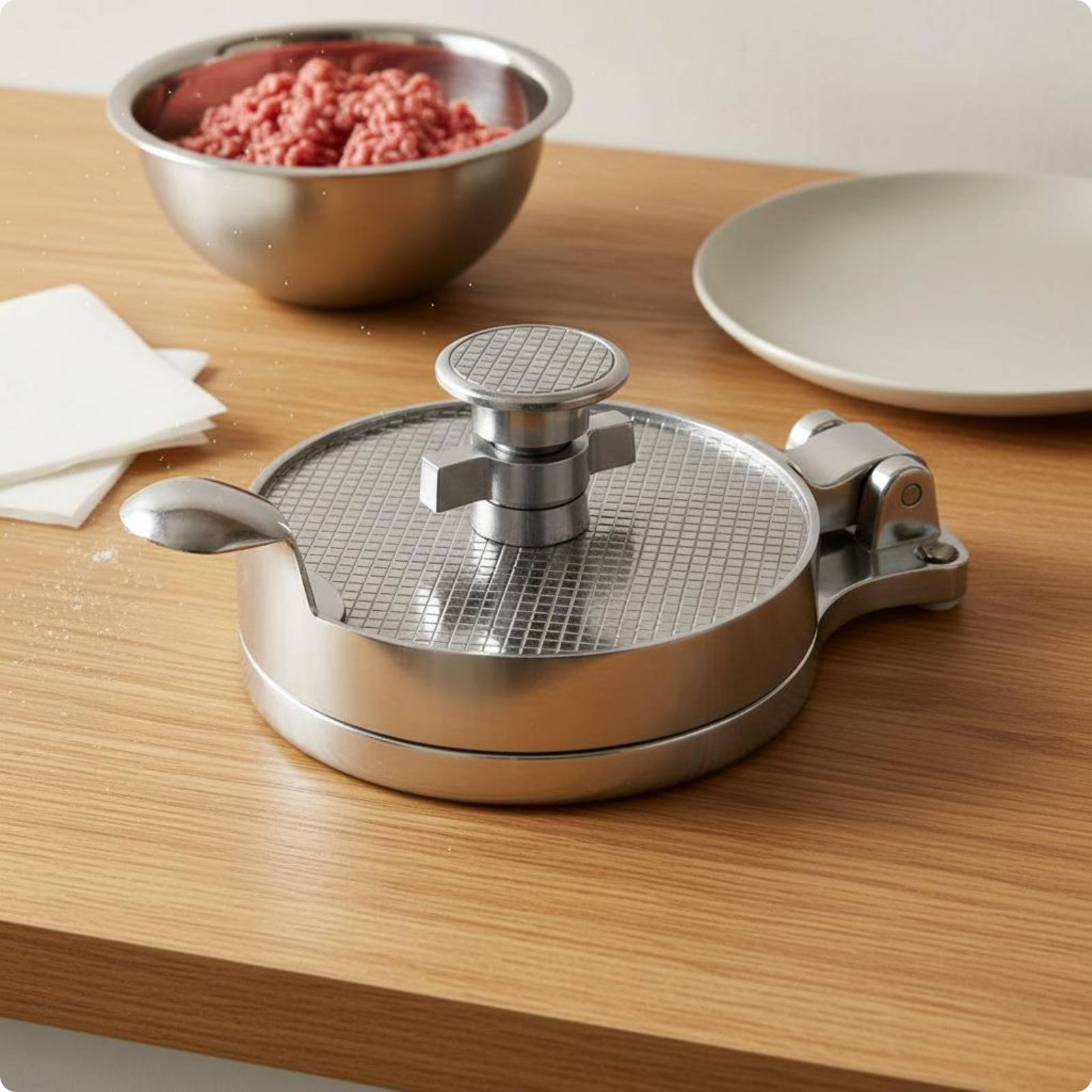 Beef Patty Press Aluminum Alloy Kitchen Tool Easy to Clean