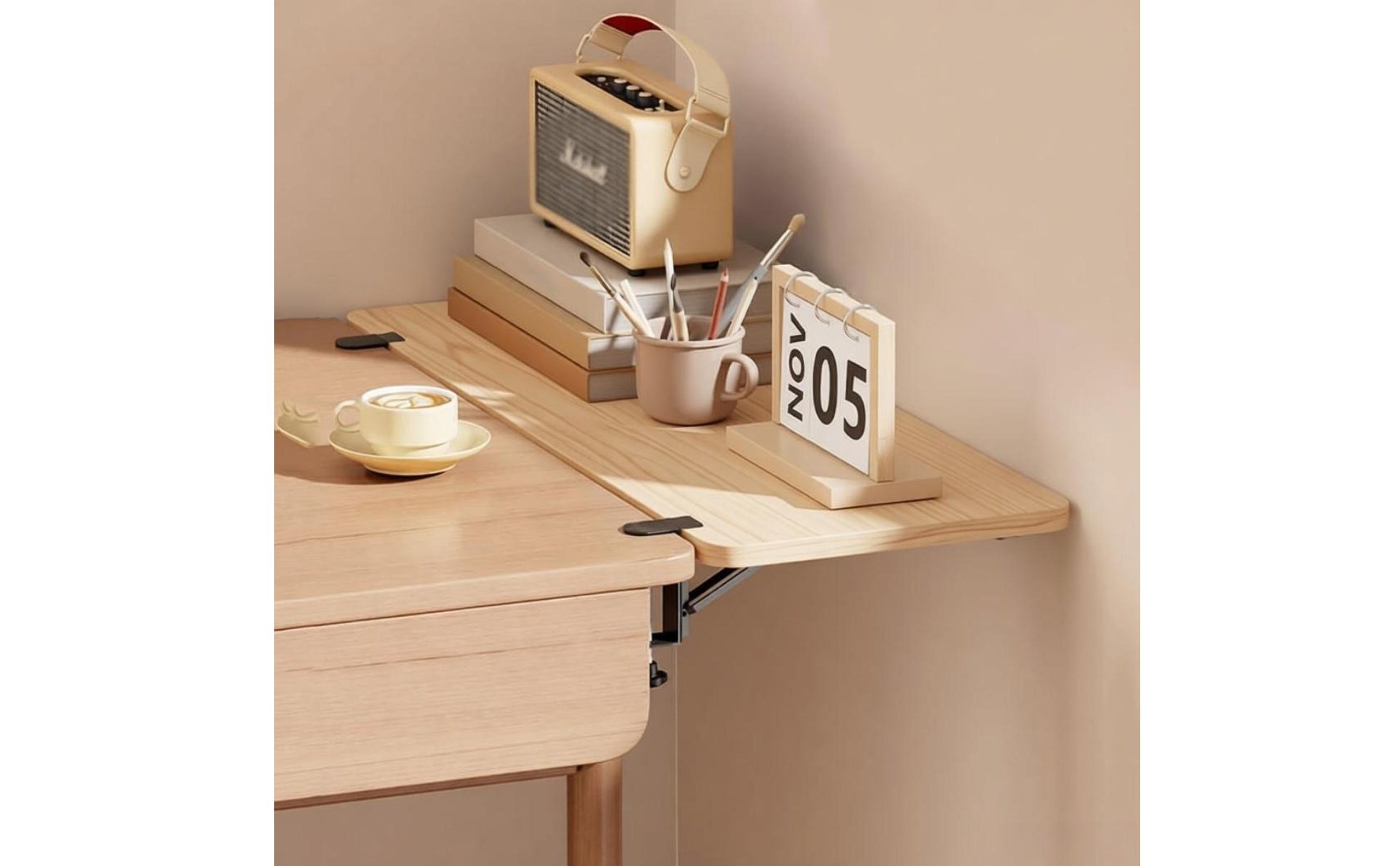 Folding Desk Extender Foldable Desktop Extension Board Extendable