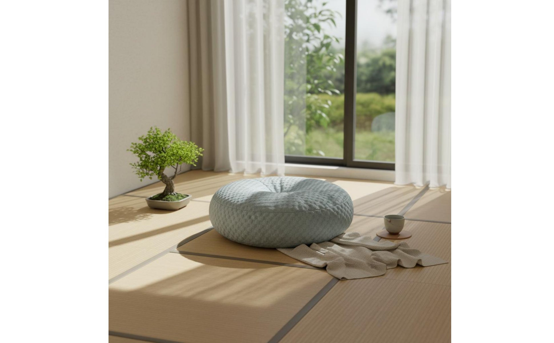 Cooling Seat Cushion Breathable Round Meditation Cushion Soft