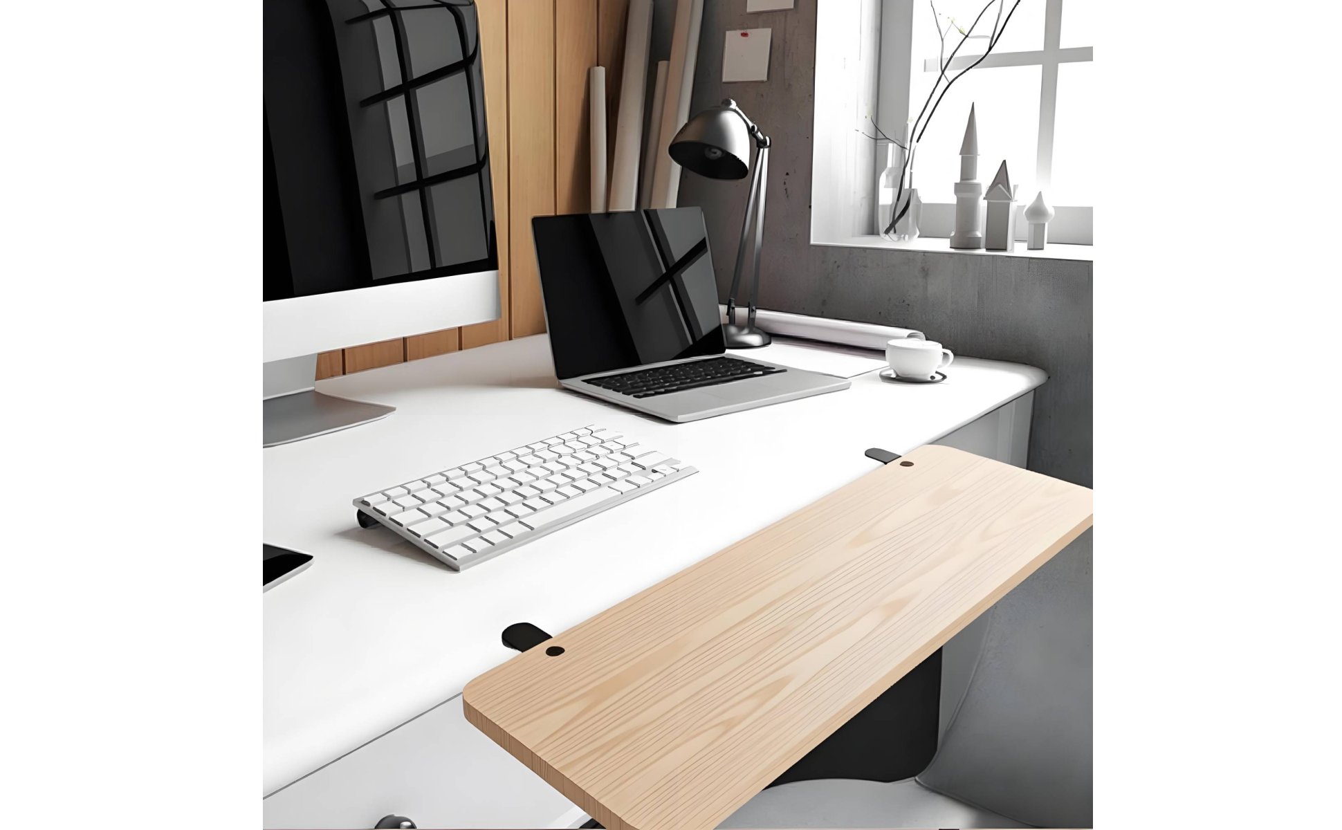 Folding Desk Extender Foldable Desktop Extension Board Extendable