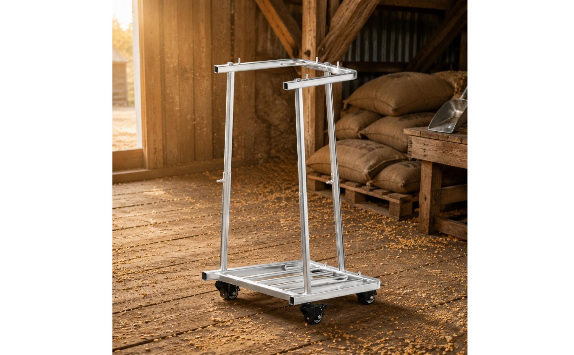 Stainless Steel Bag Holder Frame Mobile Bag Filling Stand Hands-Unrestricted